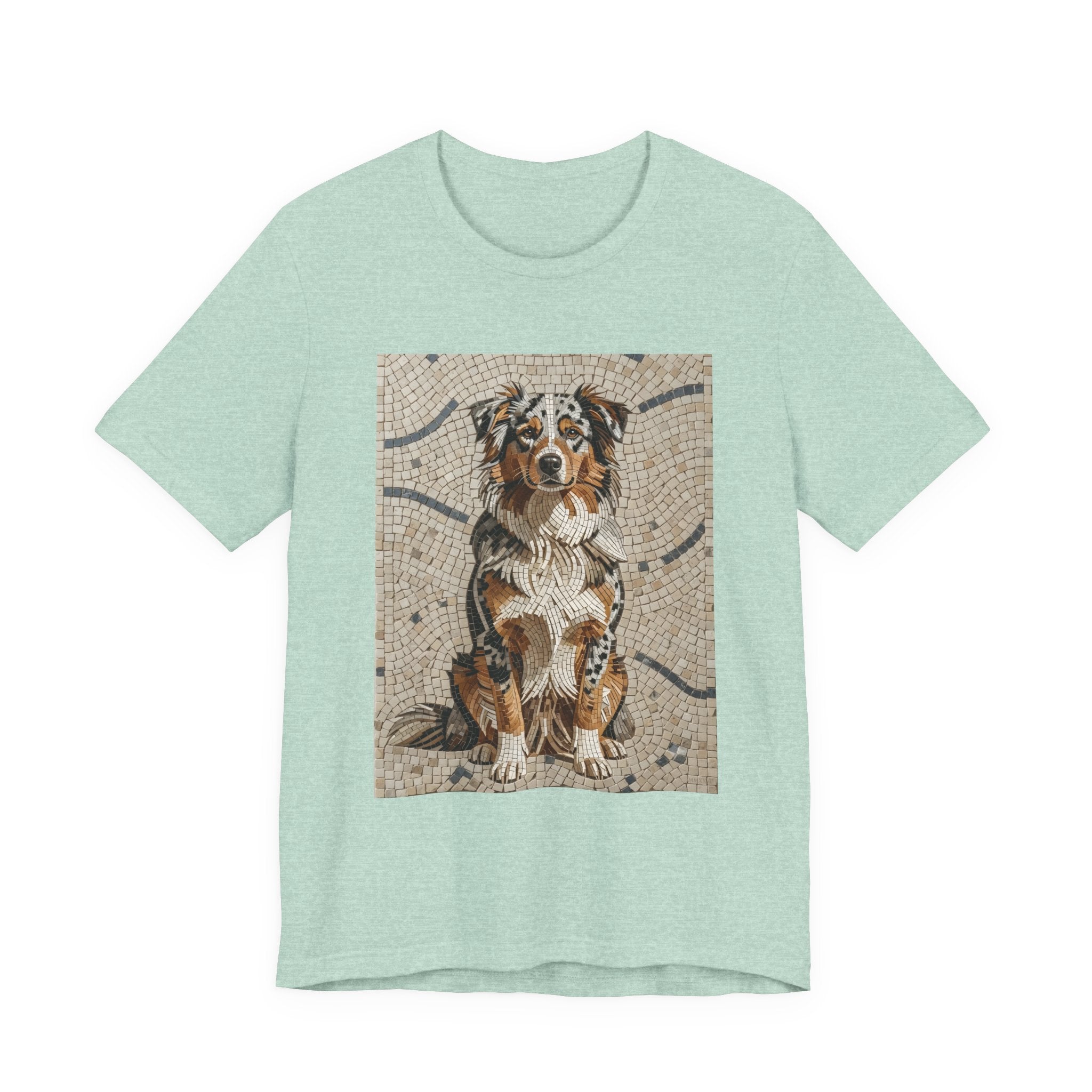 Australian Shepherd T Shirt | Living Work of Art Collection | Mosaic Style