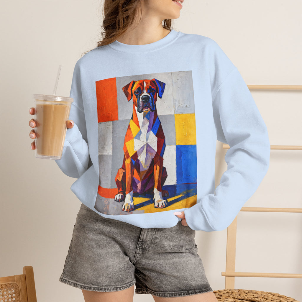 Boxer Sweatshirt | Living Work of Art Collection | Cubist Style