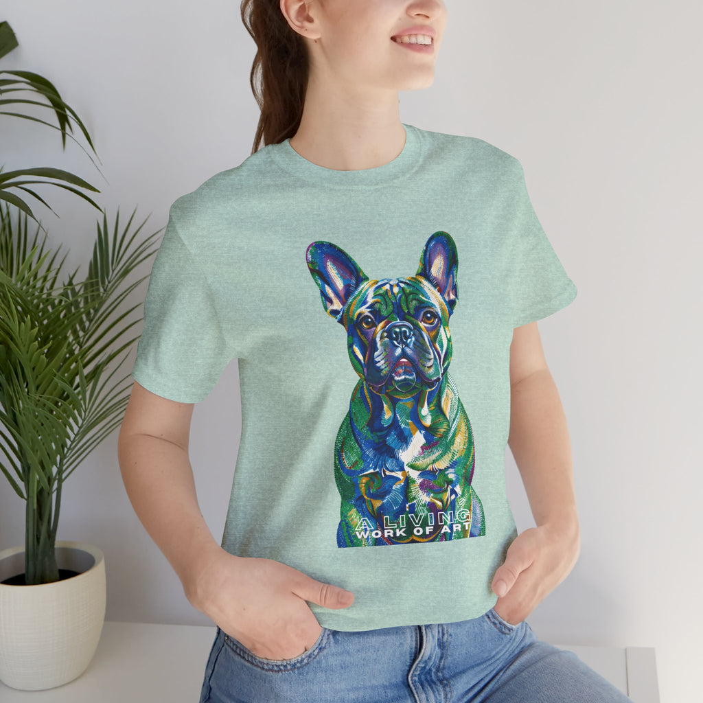 French Bulldog T Shirt | Living Work of Art Collection | Pointillism Style