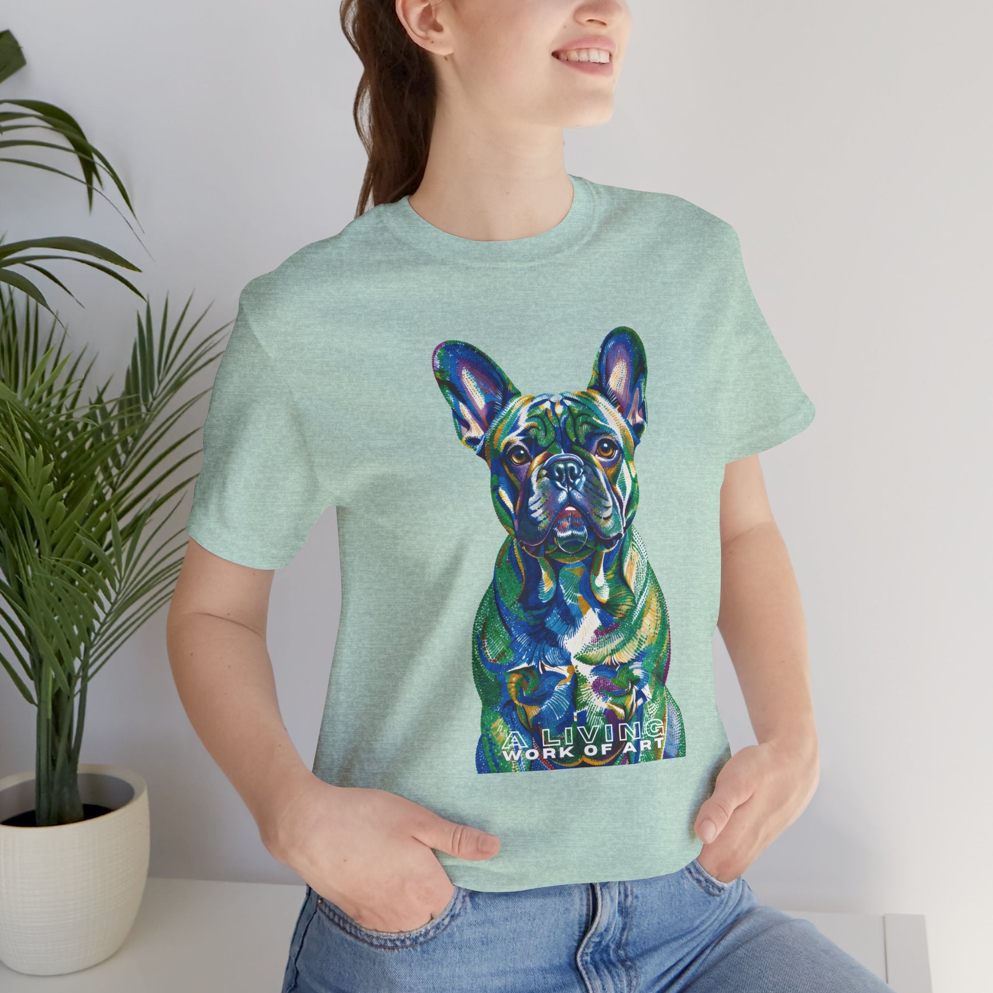 French Bulldog T Shirt | Living Work of Art Collection | Pointillism Style