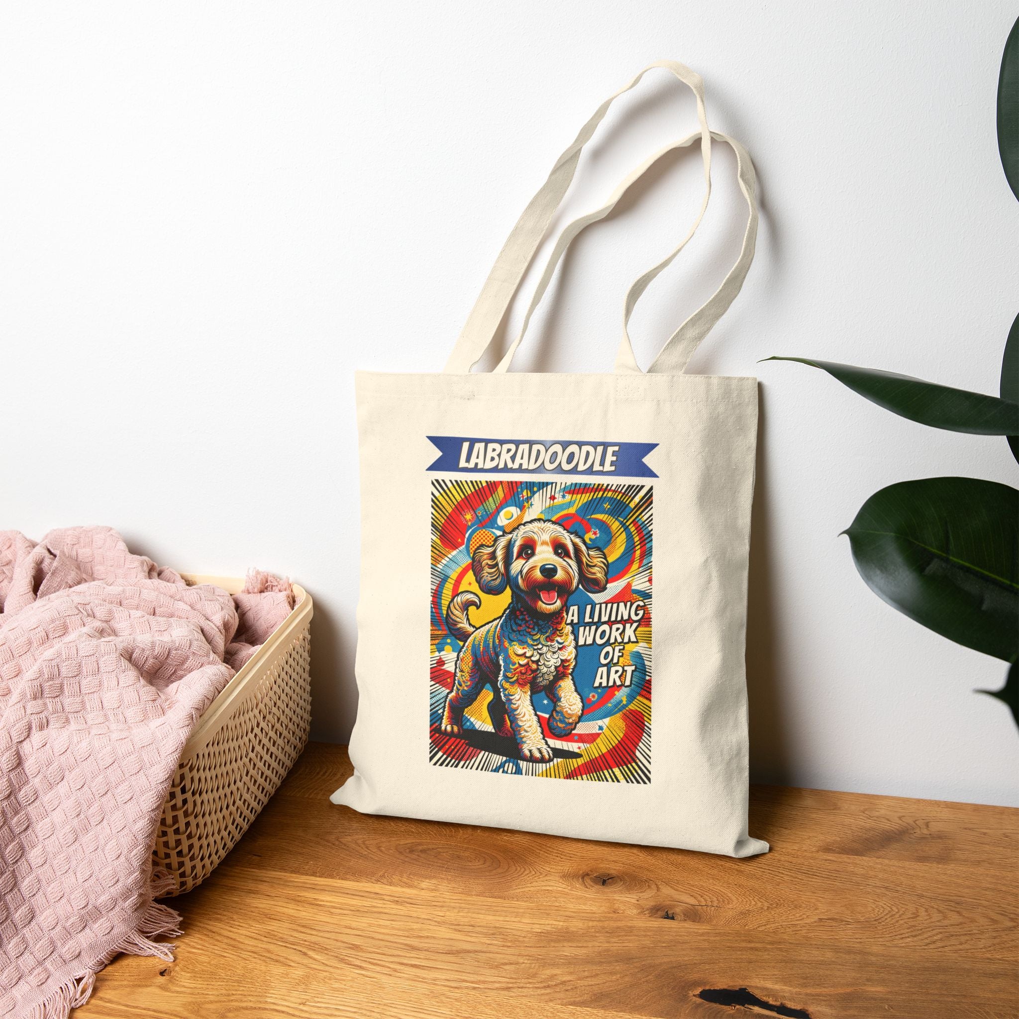 Labradoodle Tote Bag | Living Work of Art Collection | Pop Art