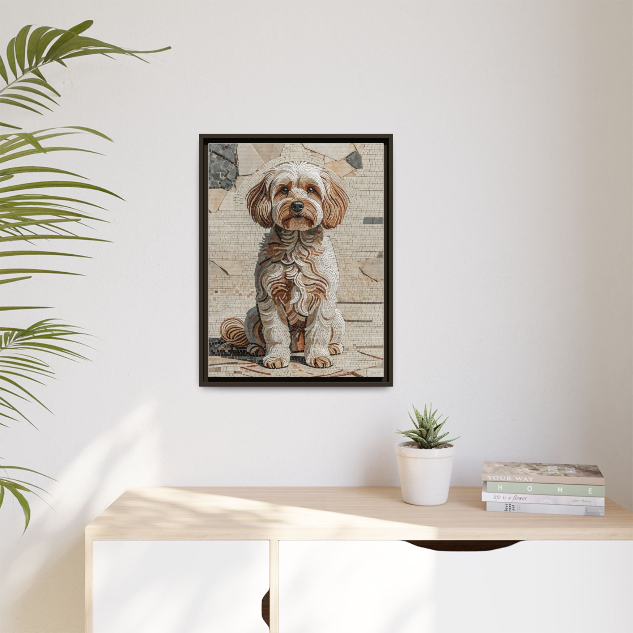 Maltipoo Canvas Wall Art | Living Work of Art Collection | Mosaic Style Print