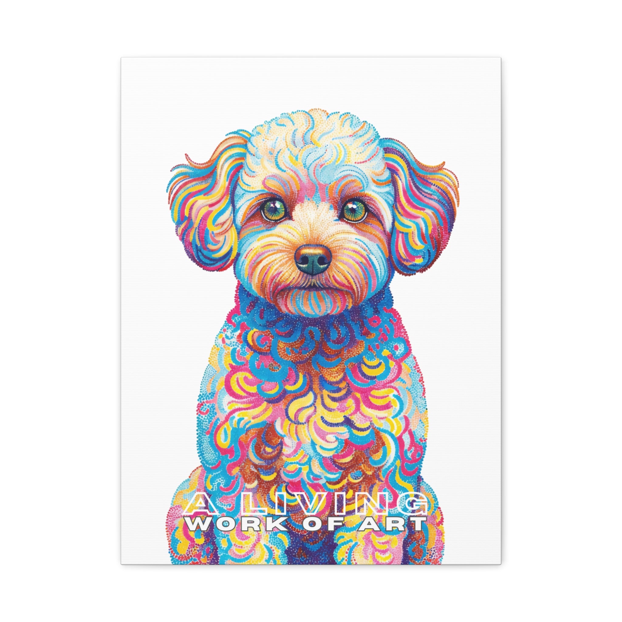 Maltipoo Canvas Wall Art | Living Work of Art Collection | Pointillism Style Print