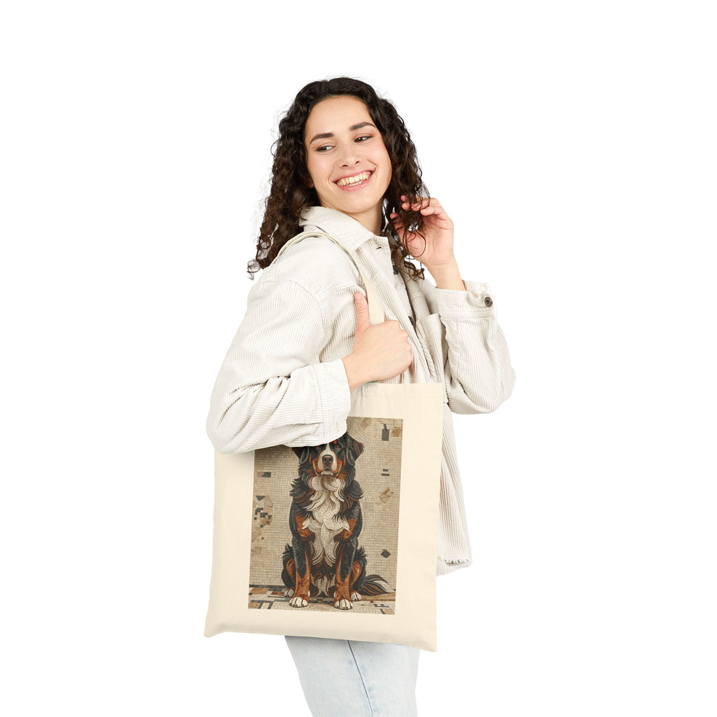Bernese Mountain Dog Tote Bag | Living Work of Art Collection | Mosaic Style