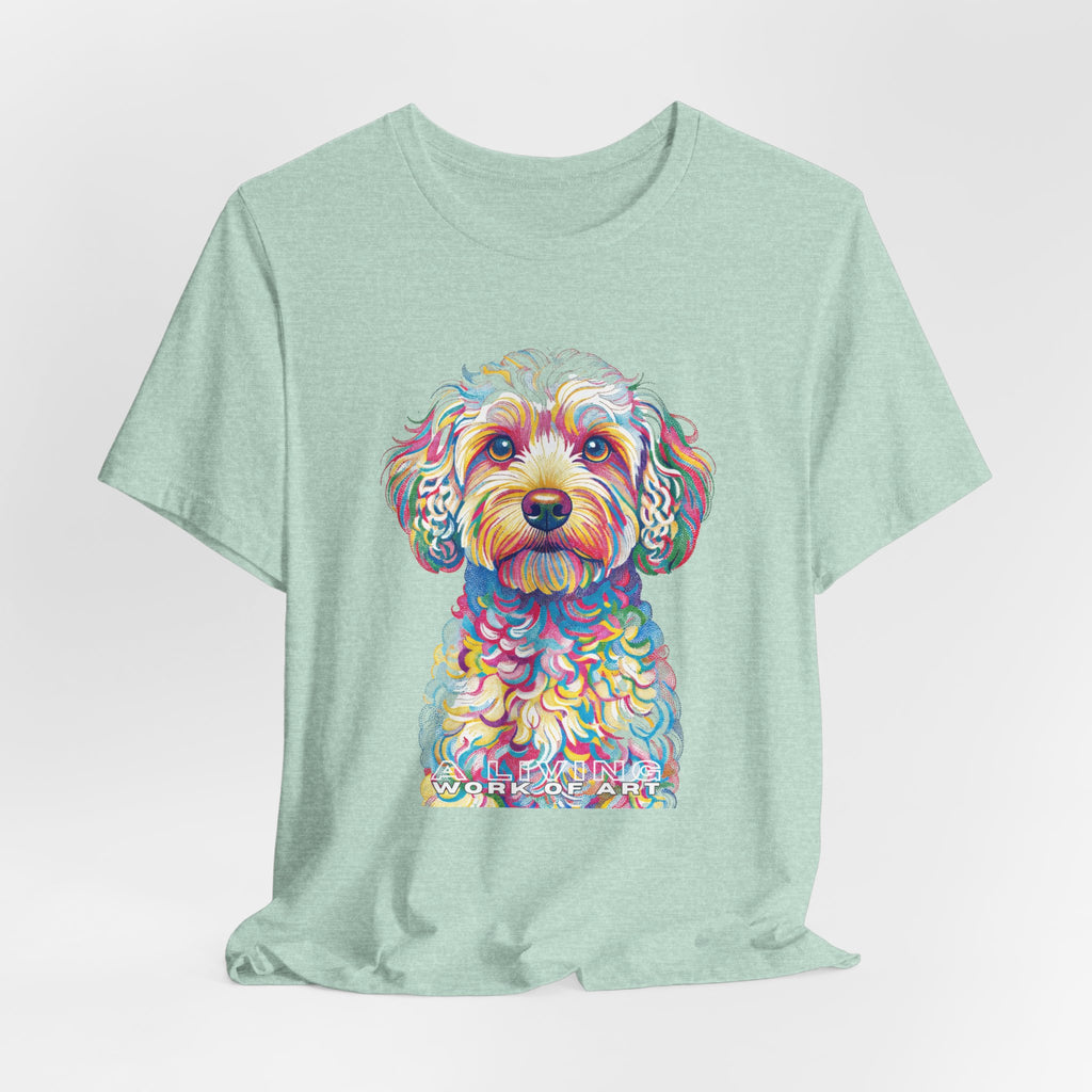 Cavapoo T Shirt | Living Work of Art Collection | Pointillism Style