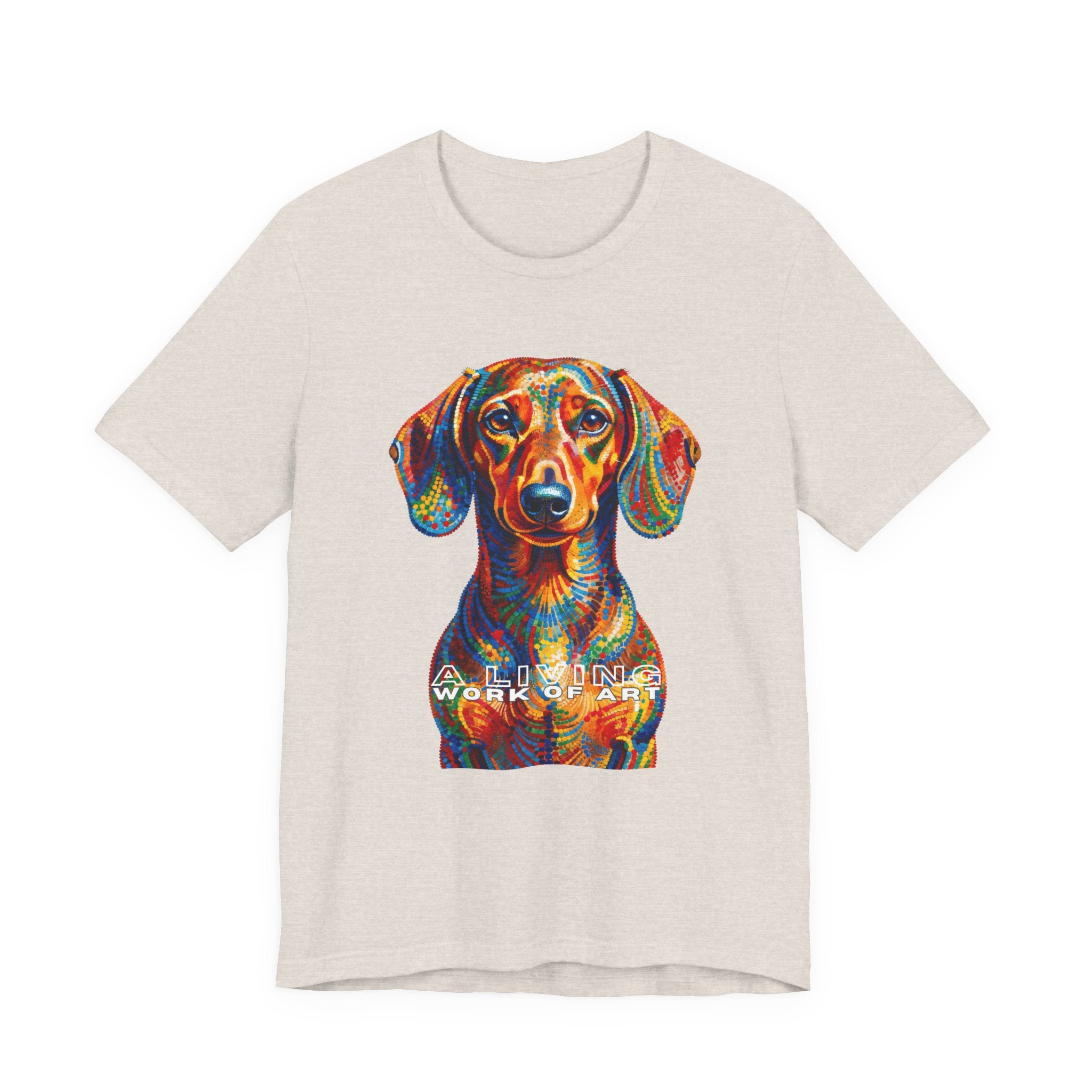 Dachshund T Shirt | Living Work of Art Collection | Pointillism Style