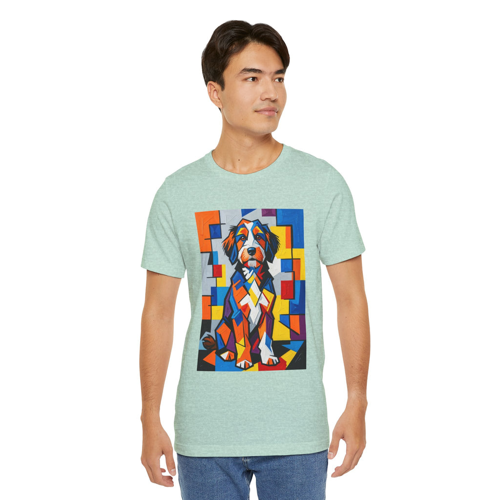 Bernedoodle T Shirt | Living Work of Art Collection | Cubist Style