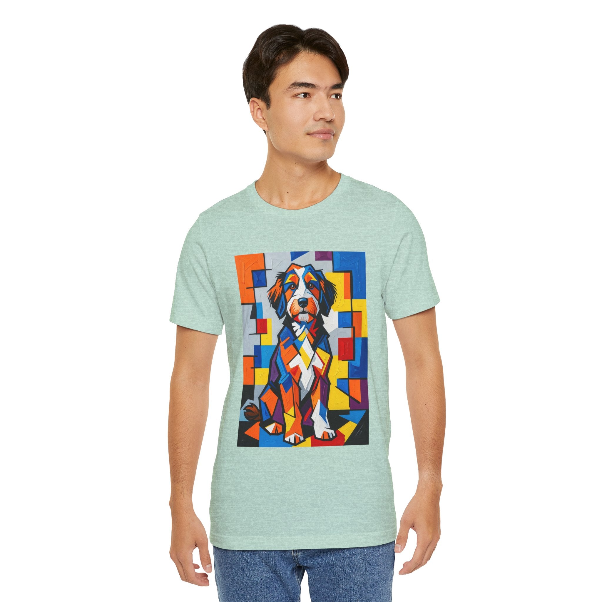 Bernedoodle T Shirt | Living Work of Art Collection | Cubist Style