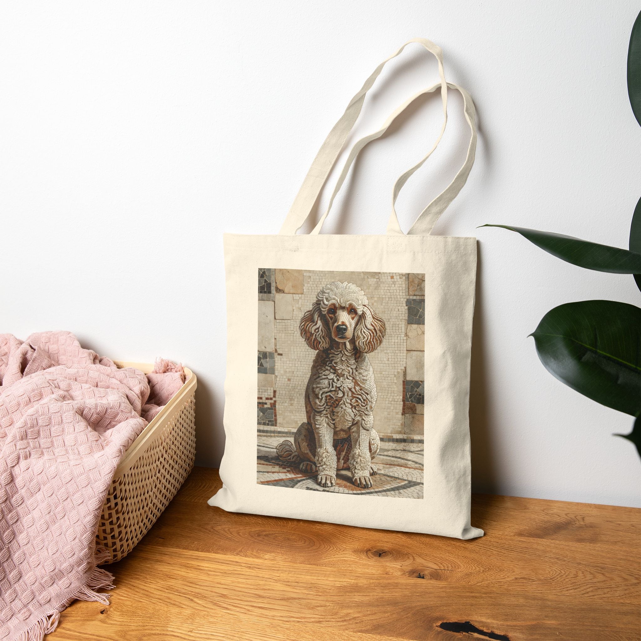 Poodle Tote Bag | Living Work of Art Collection | Mosaic Style