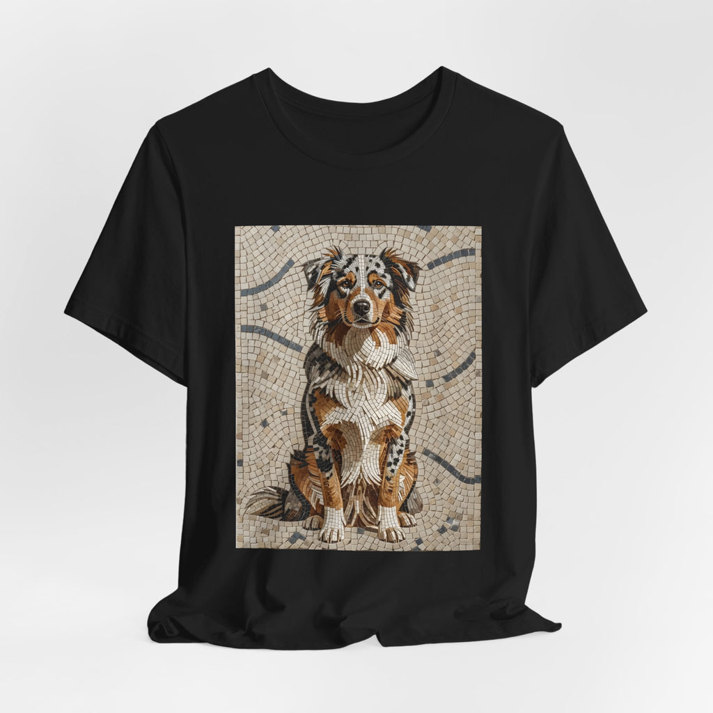 Australian Shepherd T Shirt | Living Work of Art Collection | Mosaic Style