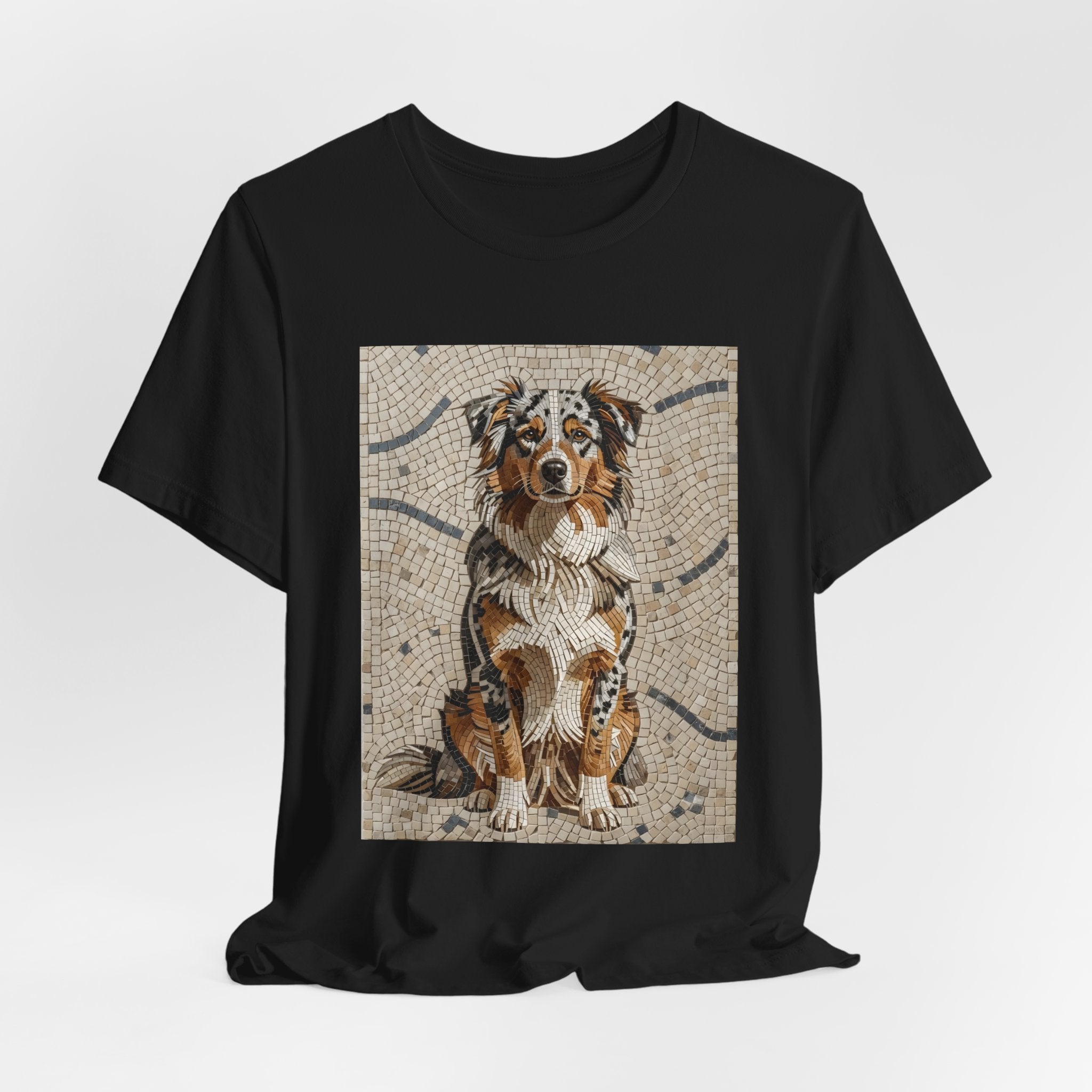 Australian Shepherd T Shirt | Living Work of Art Collection | Mosaic Style