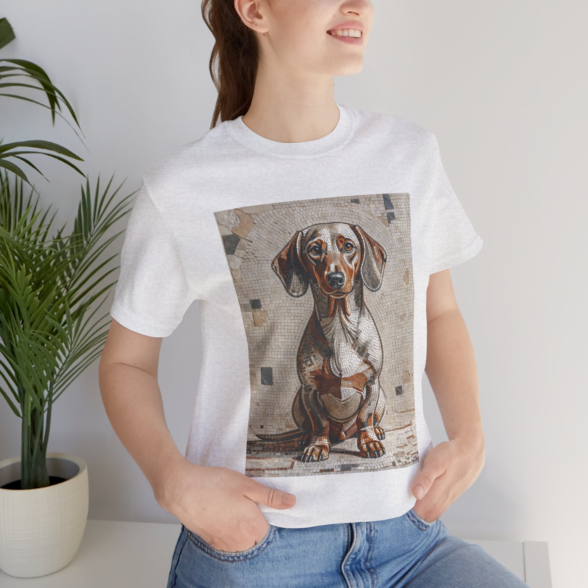 Dachshund T Shirt | Living Work of Art Collection | Mosaic Style