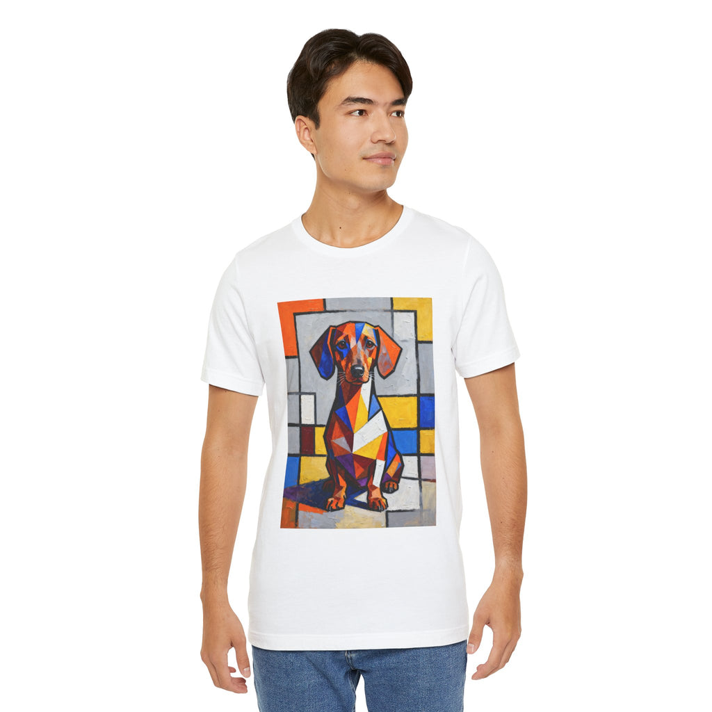 Dachshund T Shirt | Living Work of Art Collection | Cubist Style