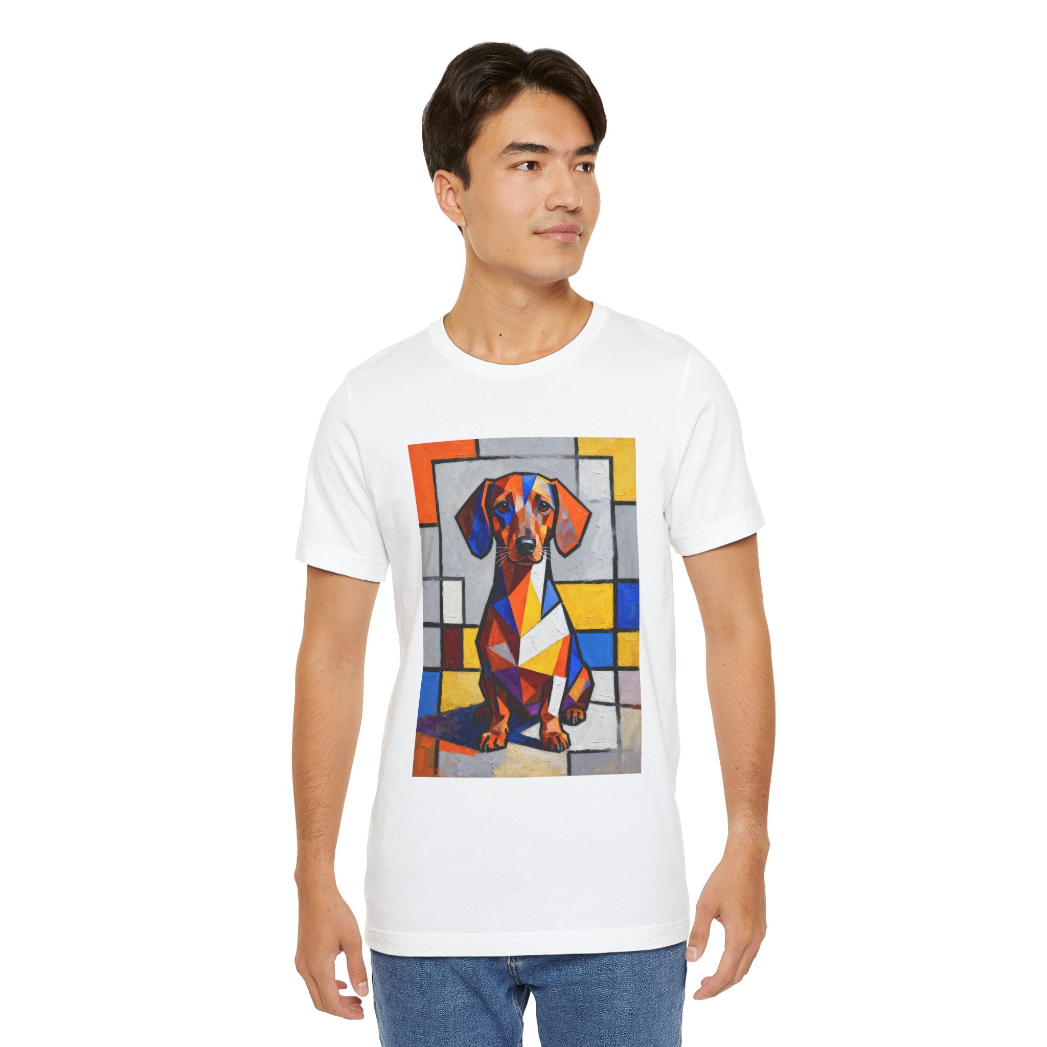 Dachshund T Shirt | Living Work of Art Collection | Cubist Style