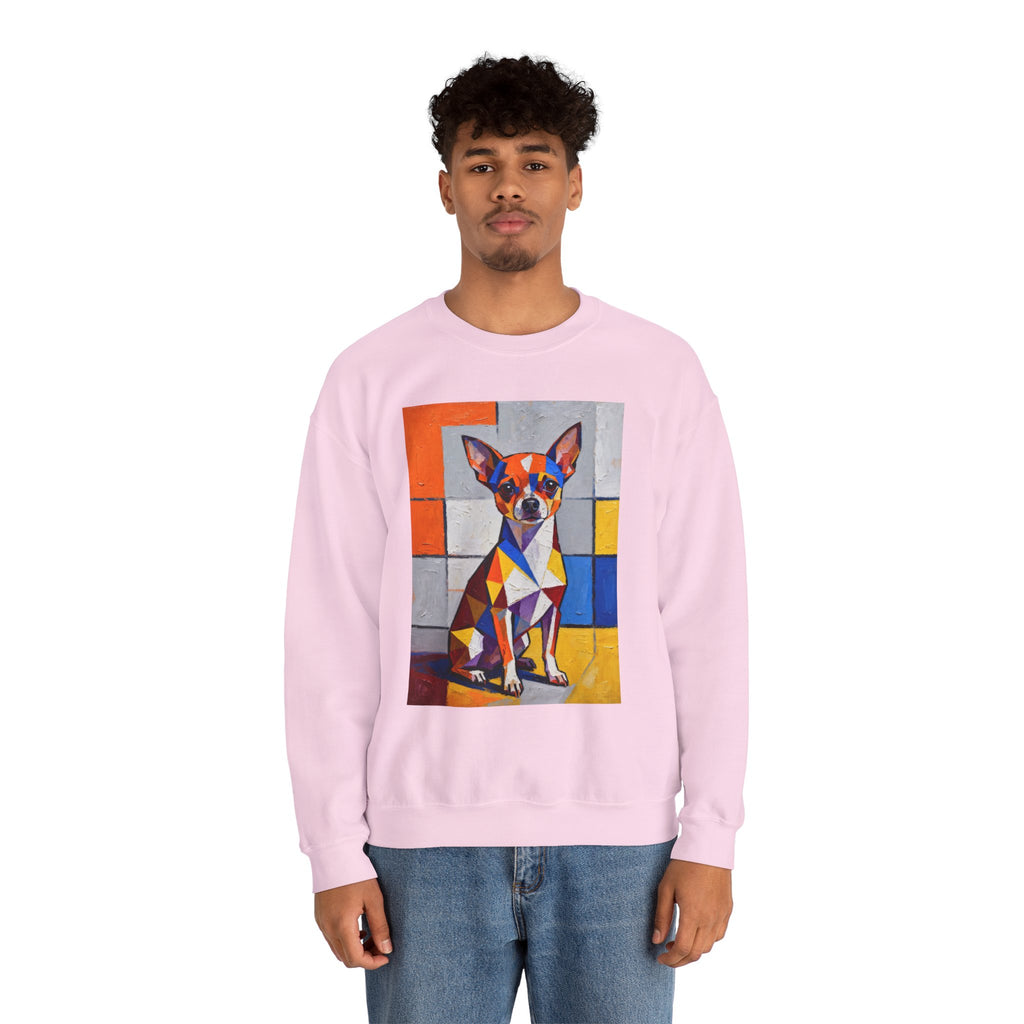 Chihuahua Sweatshirt | Living Work of Art Collection | Cubist Style