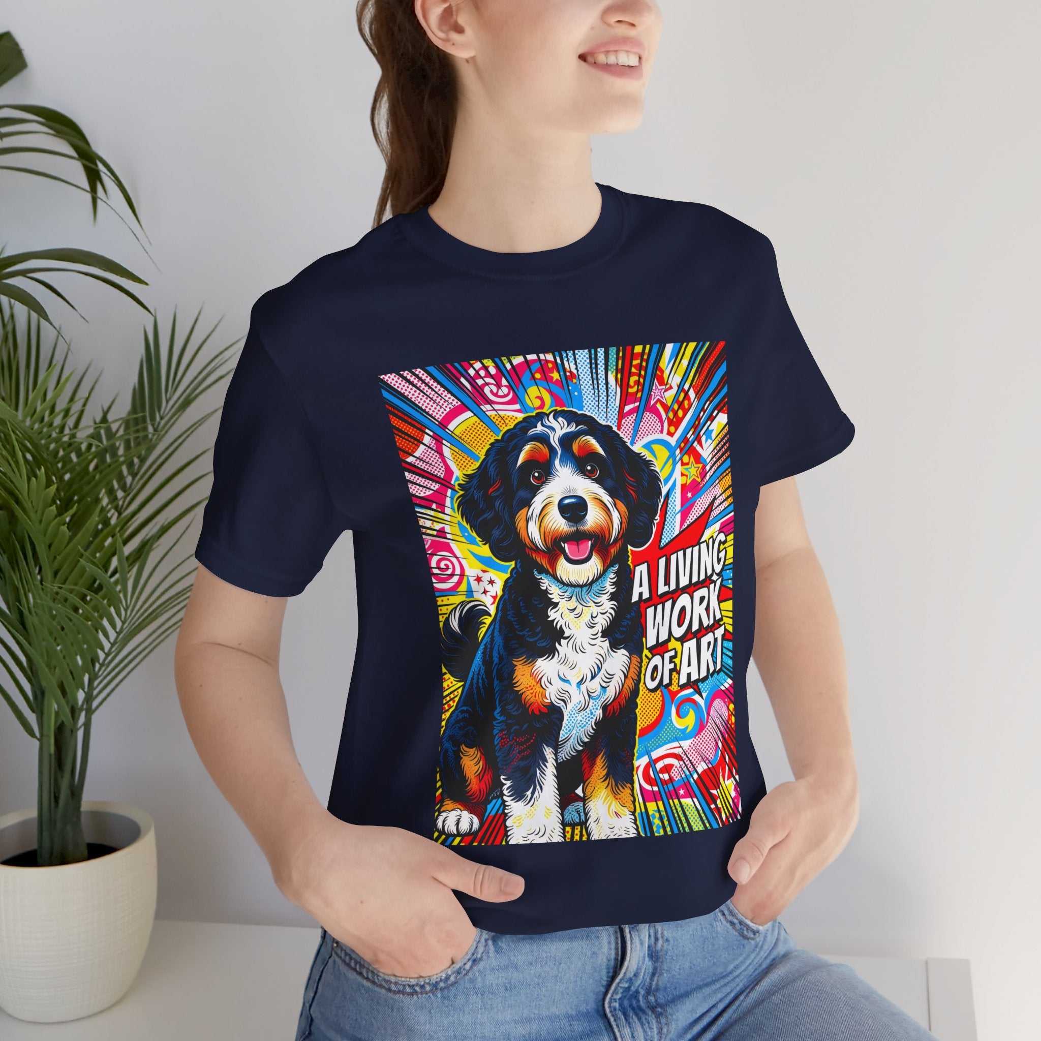 Bernedoodle T Shirt | Living Work of Art Collection | Pop Art