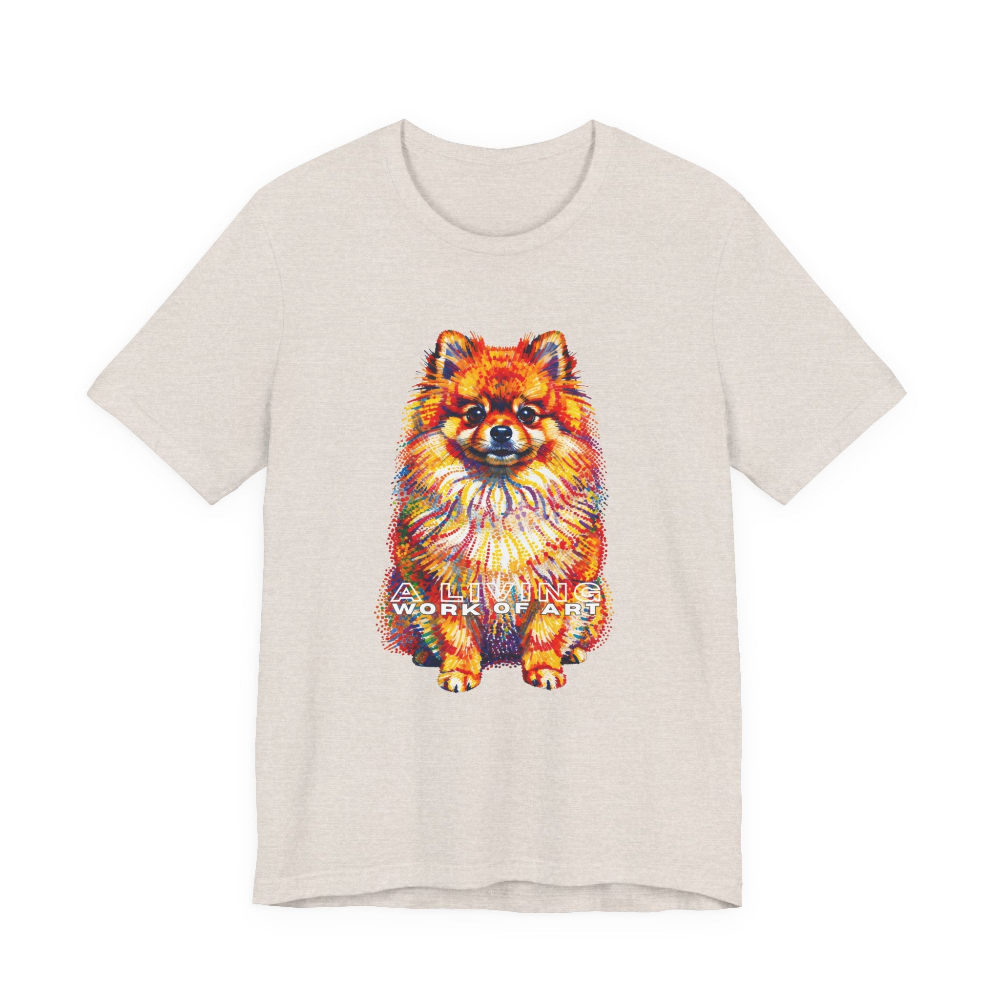 Pomeranian T Shirt | Living Work of Art Collection | Pointillism Style