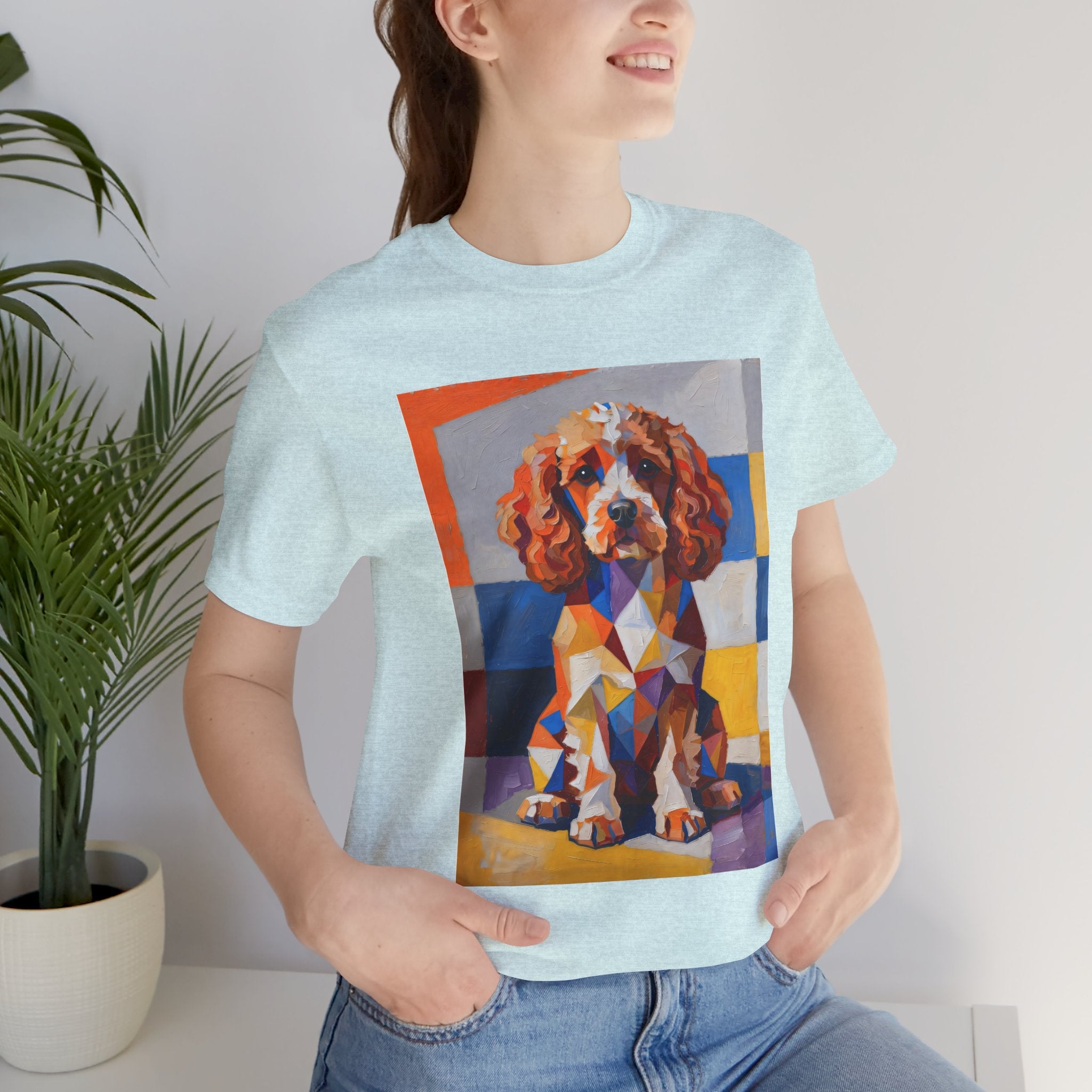 Cavapoo T Shirt | Living Work of Art Collection | Cubist Style