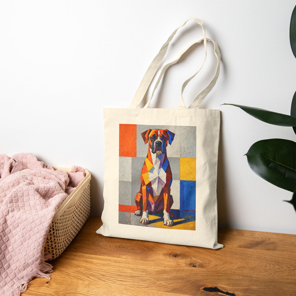 Boxer Tote Bag | Living Work of Art Collection | Cubist Style