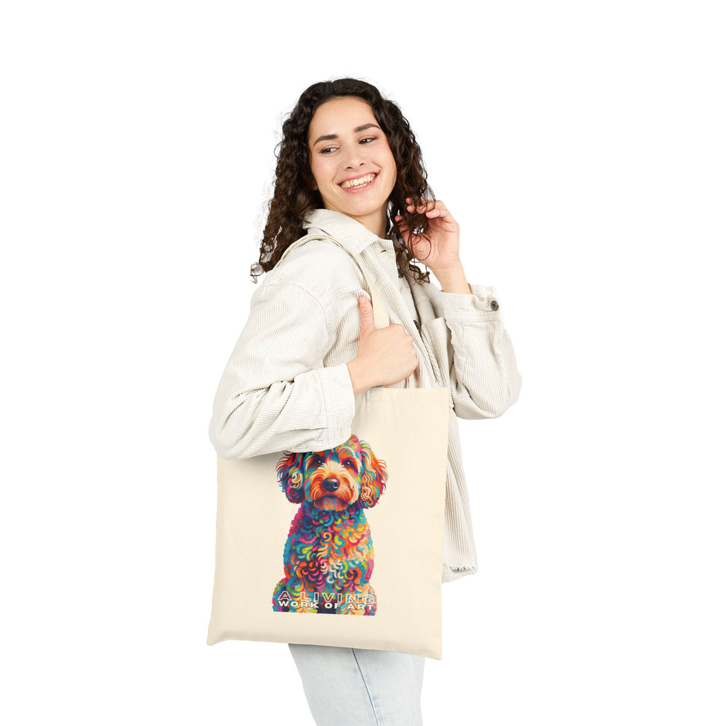Schnoodle Tote Bag | Living Work of Art Collection | Pointillism Style