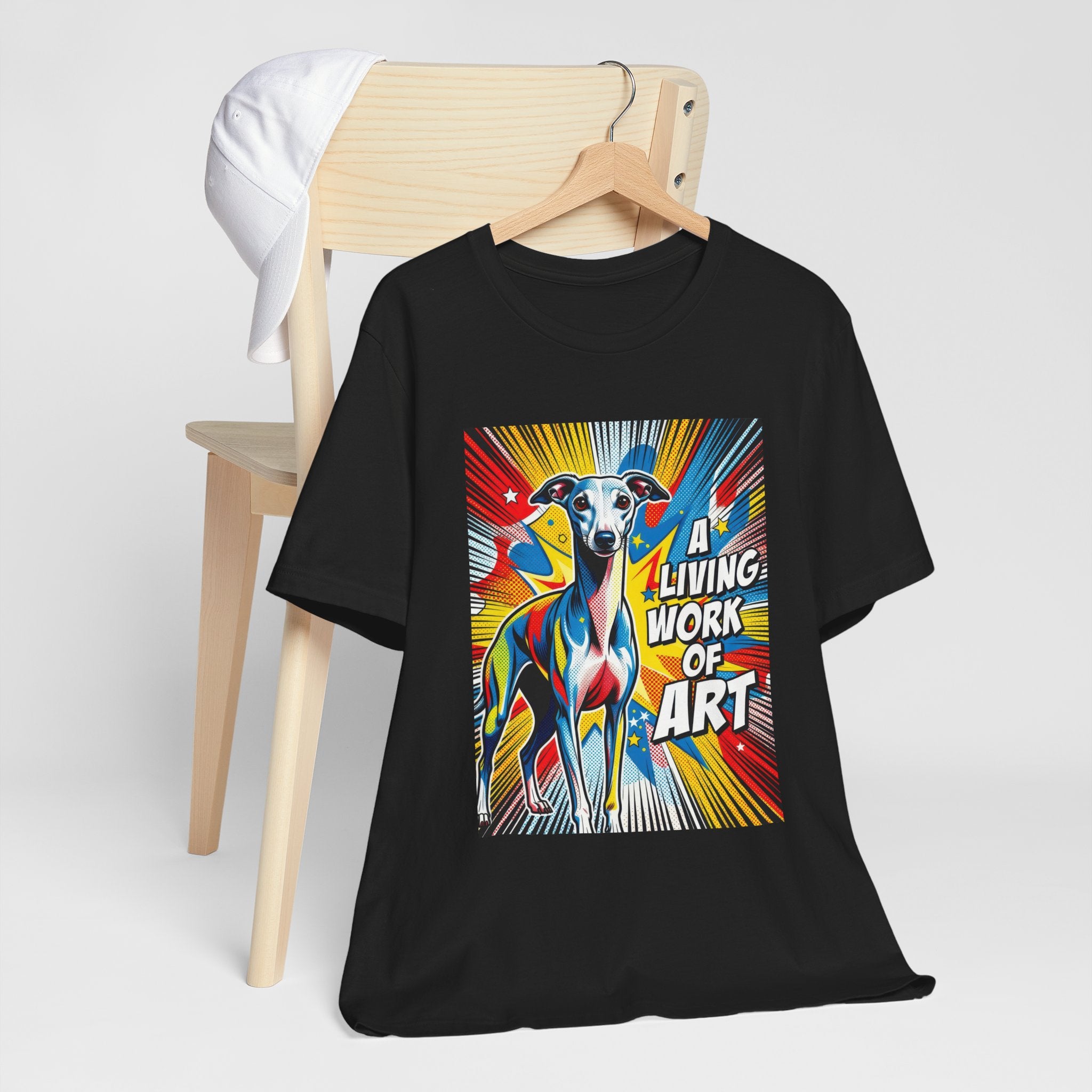 Whippet T Shirt | Living Work of Art Collection | Pop Art