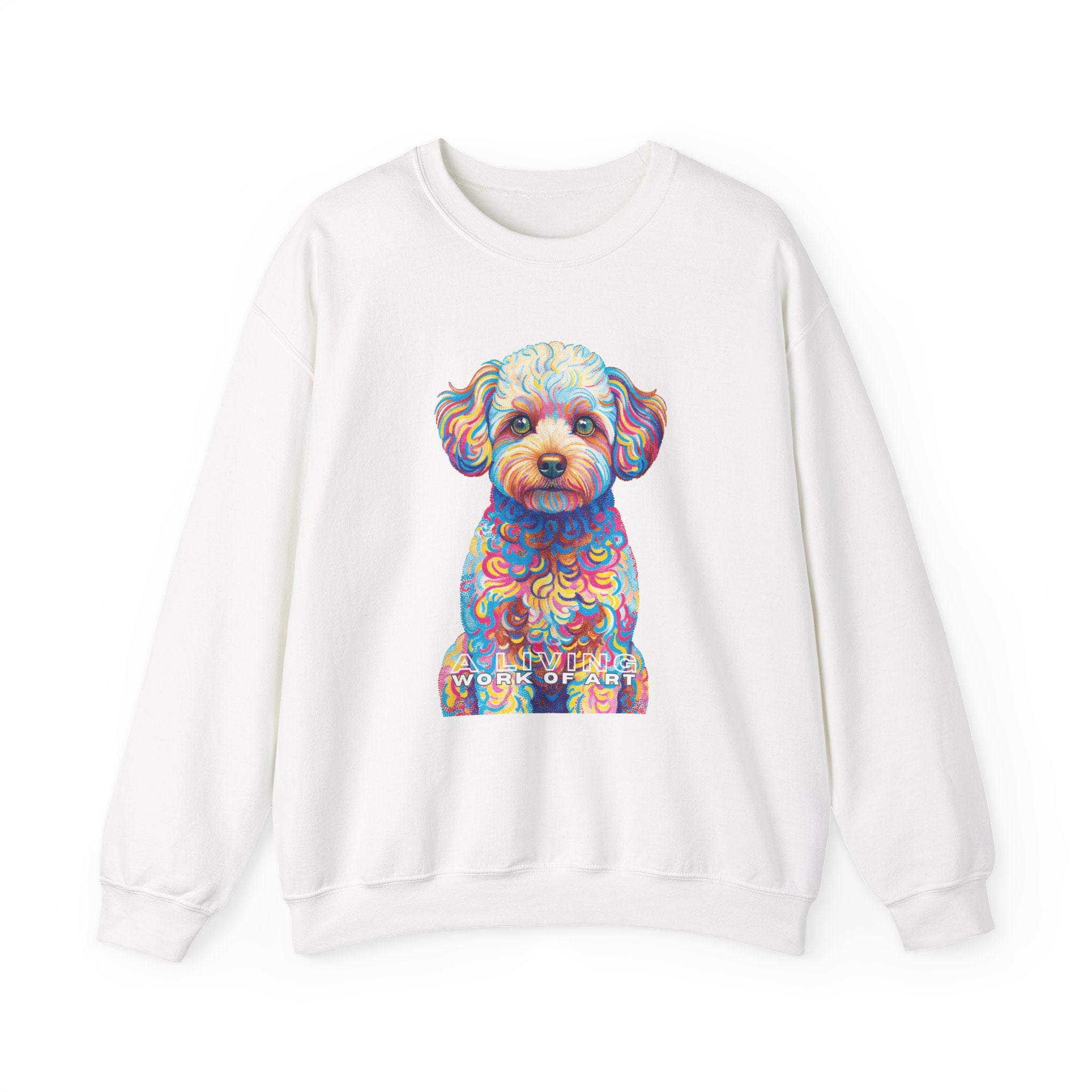 Maltipoo Sweatshirt | Living Work of Art Collection | Pointillism Style