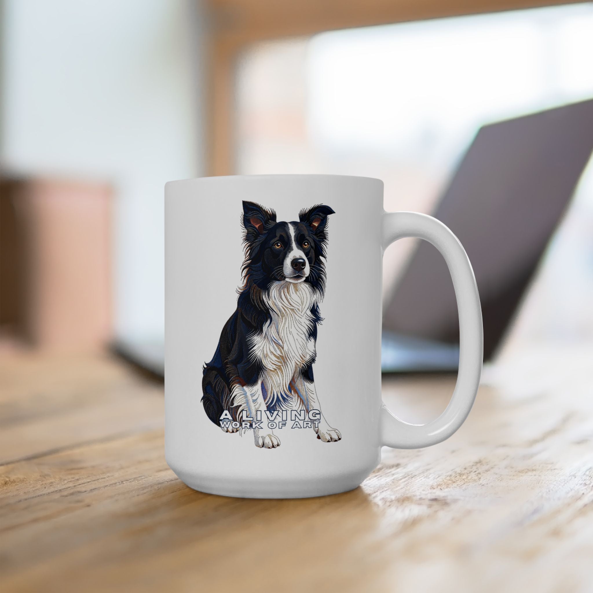 Border Collie Coffee Mug | Living Work of Art Collection | Pointillism Style