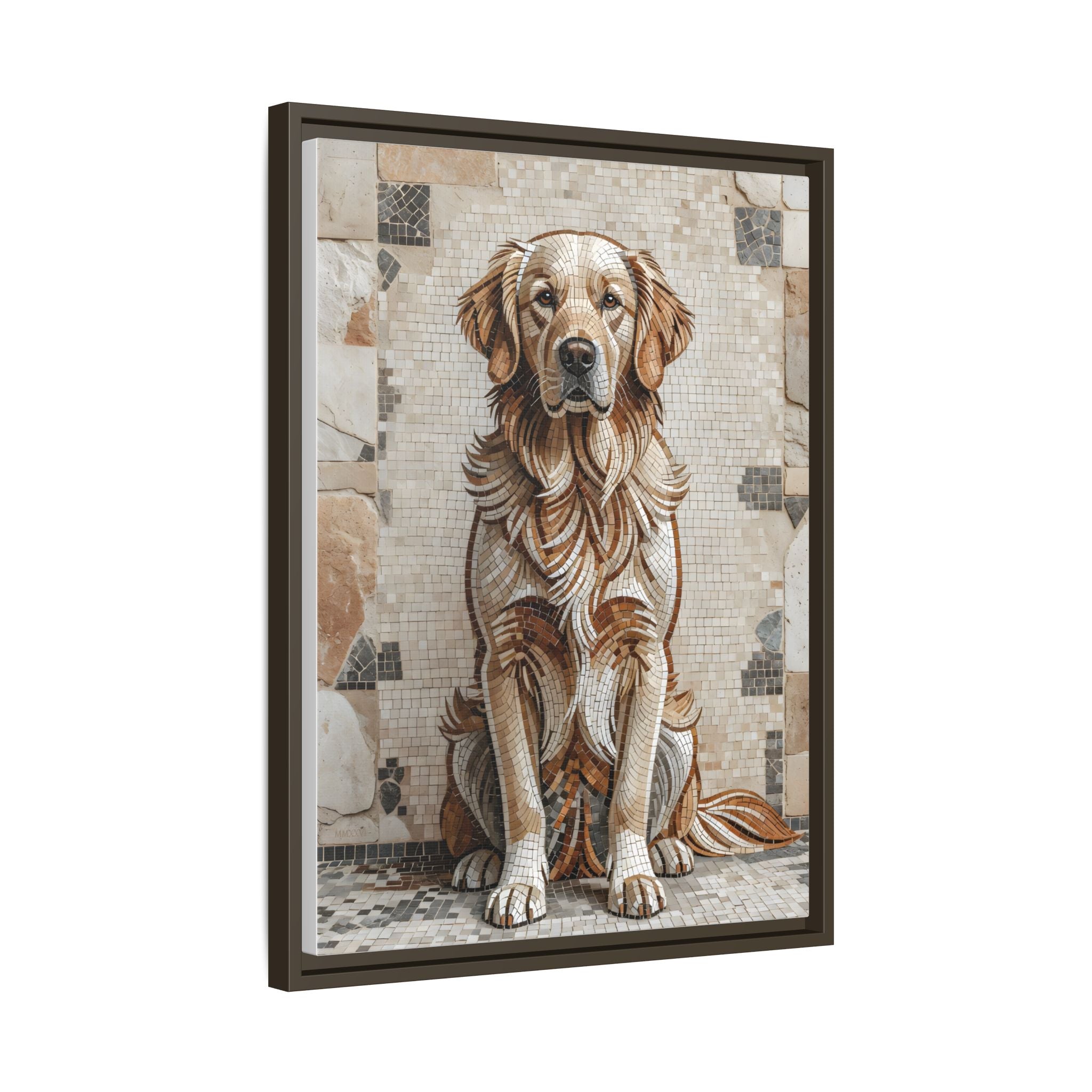 Golden Retriever Canvas Wall Art | Living Work of Art Collection | Mosaic Style Print