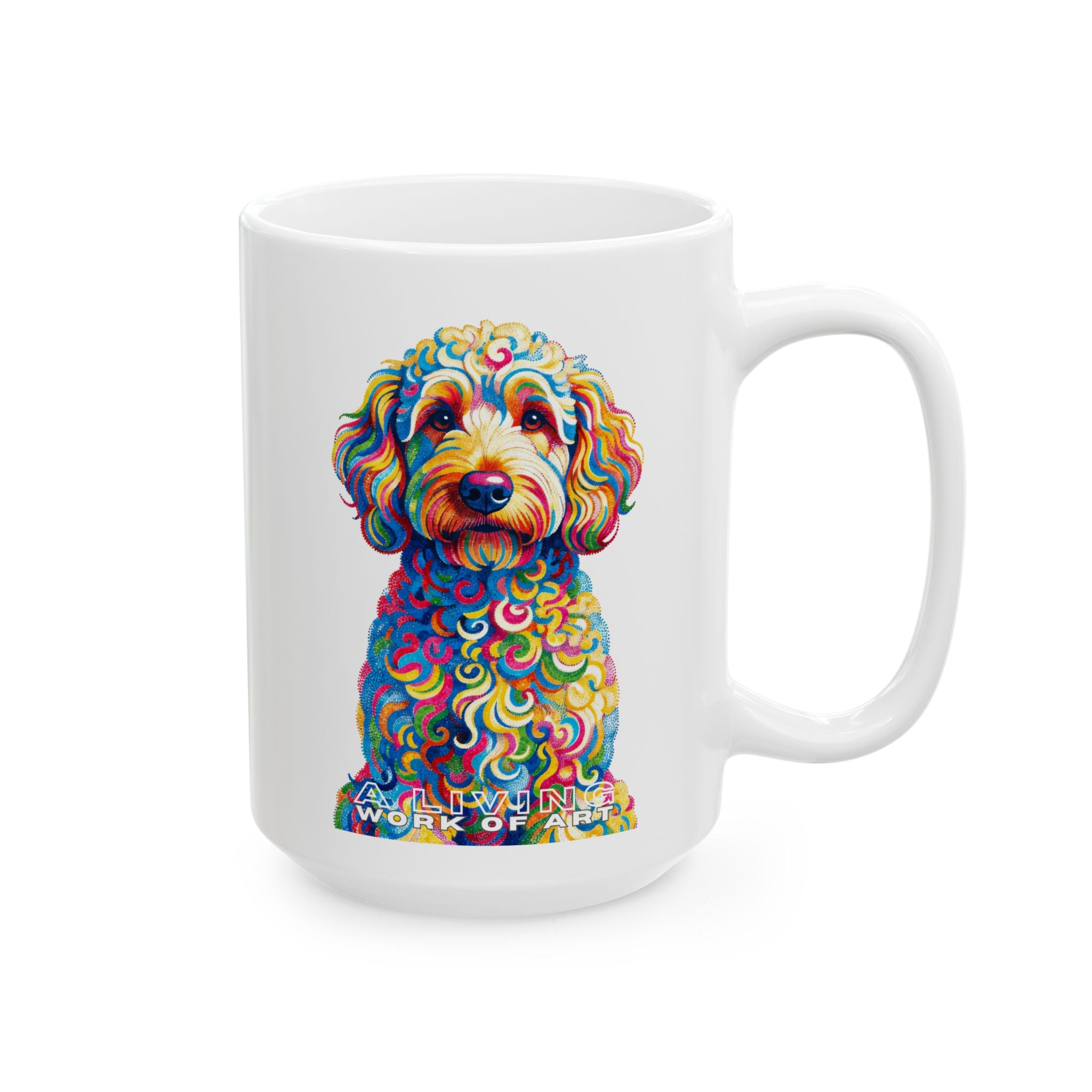 Goldendoodle Coffee Mug | Living Work of Art Collection | Pointillism Style