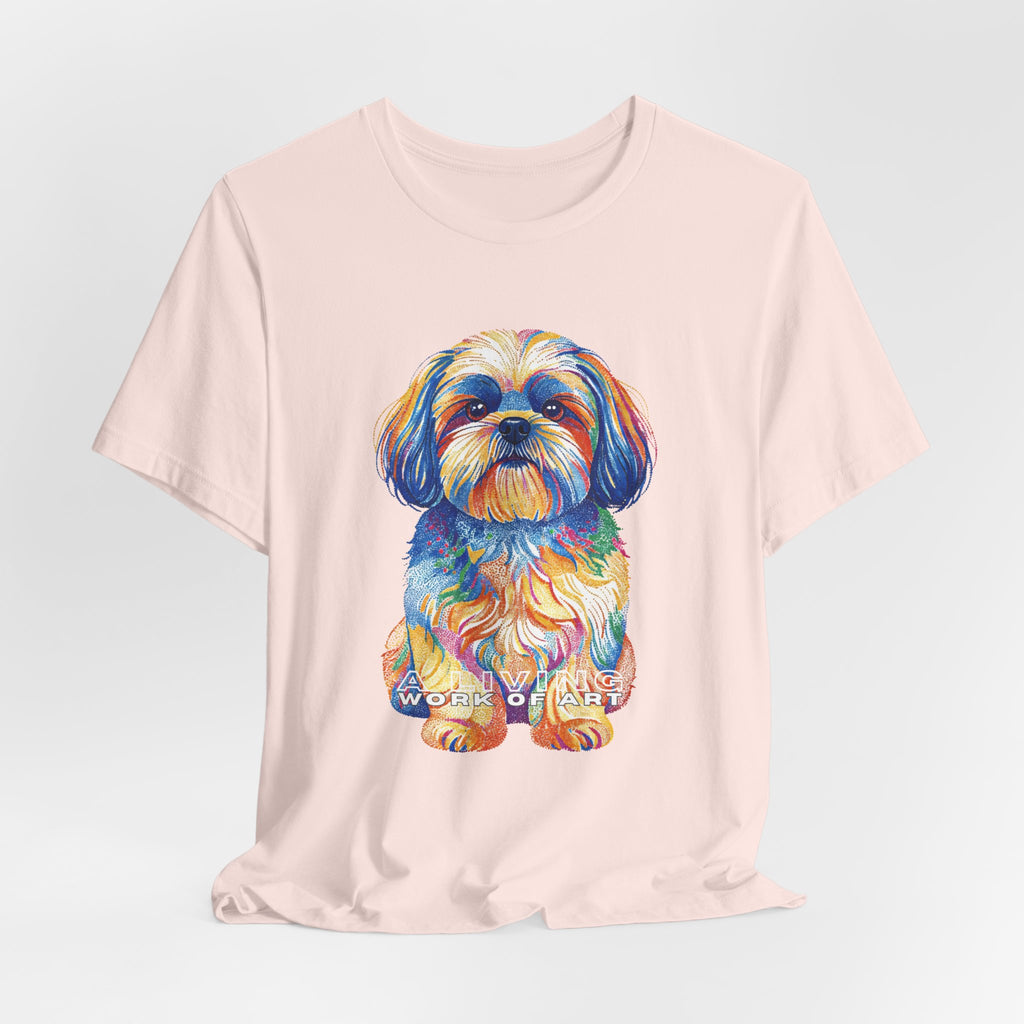 Shih Tzu T Shirt | Living Work of Art Collection | Pointillism Style