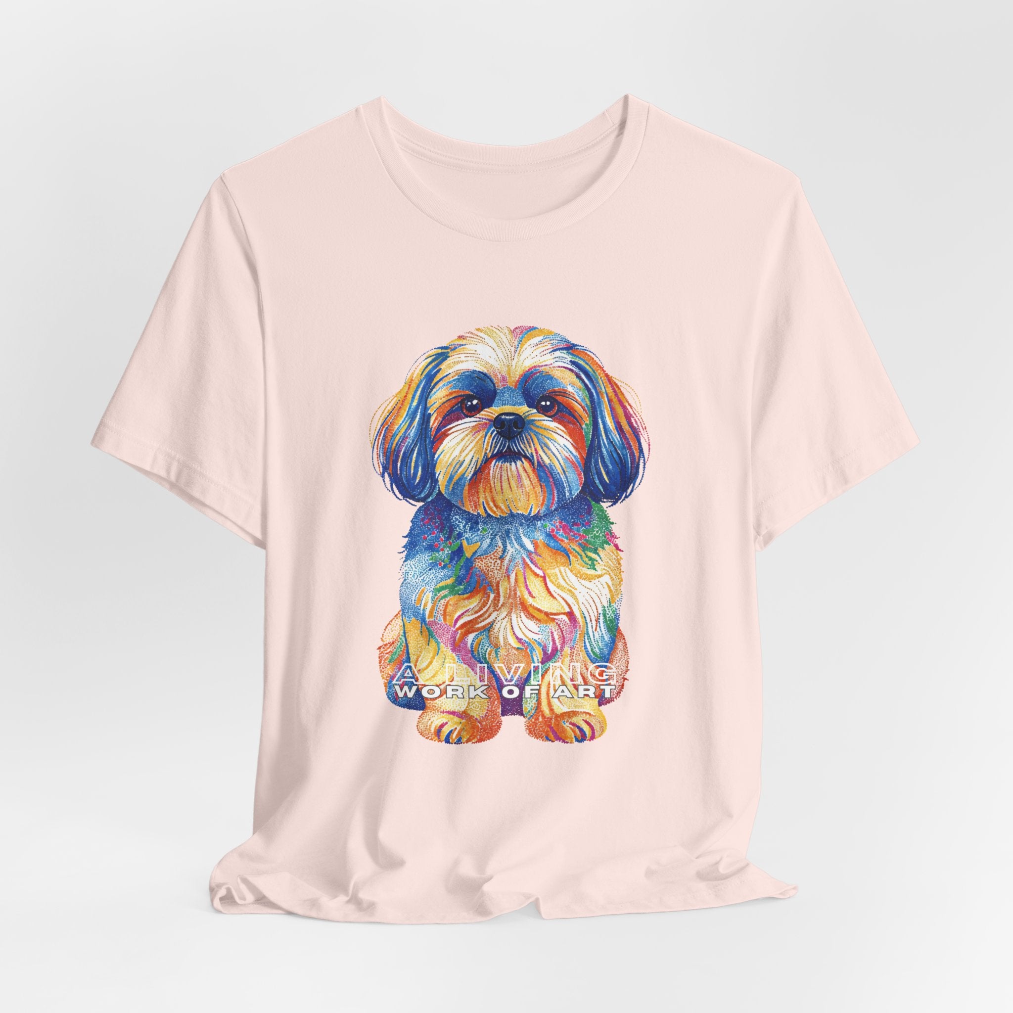 Shih Tzu T Shirt | Living Work of Art Collection | Pointillism Style