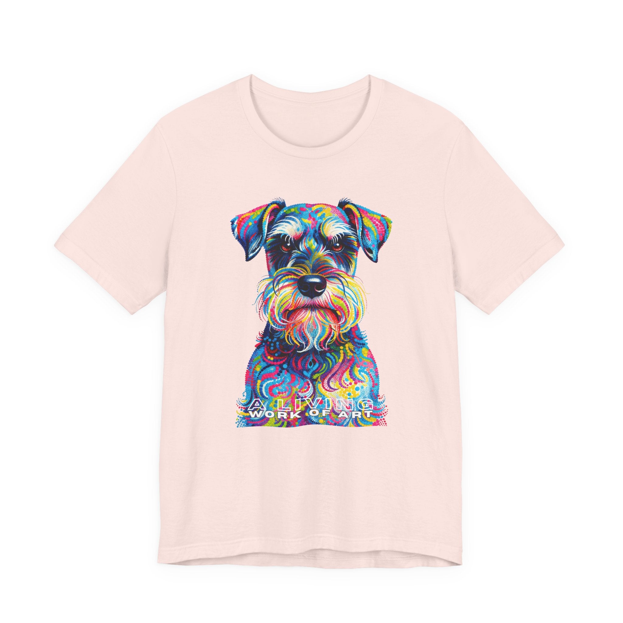 Schnauzer T Shirt | Living Work of Art Collection | Pointillism Style