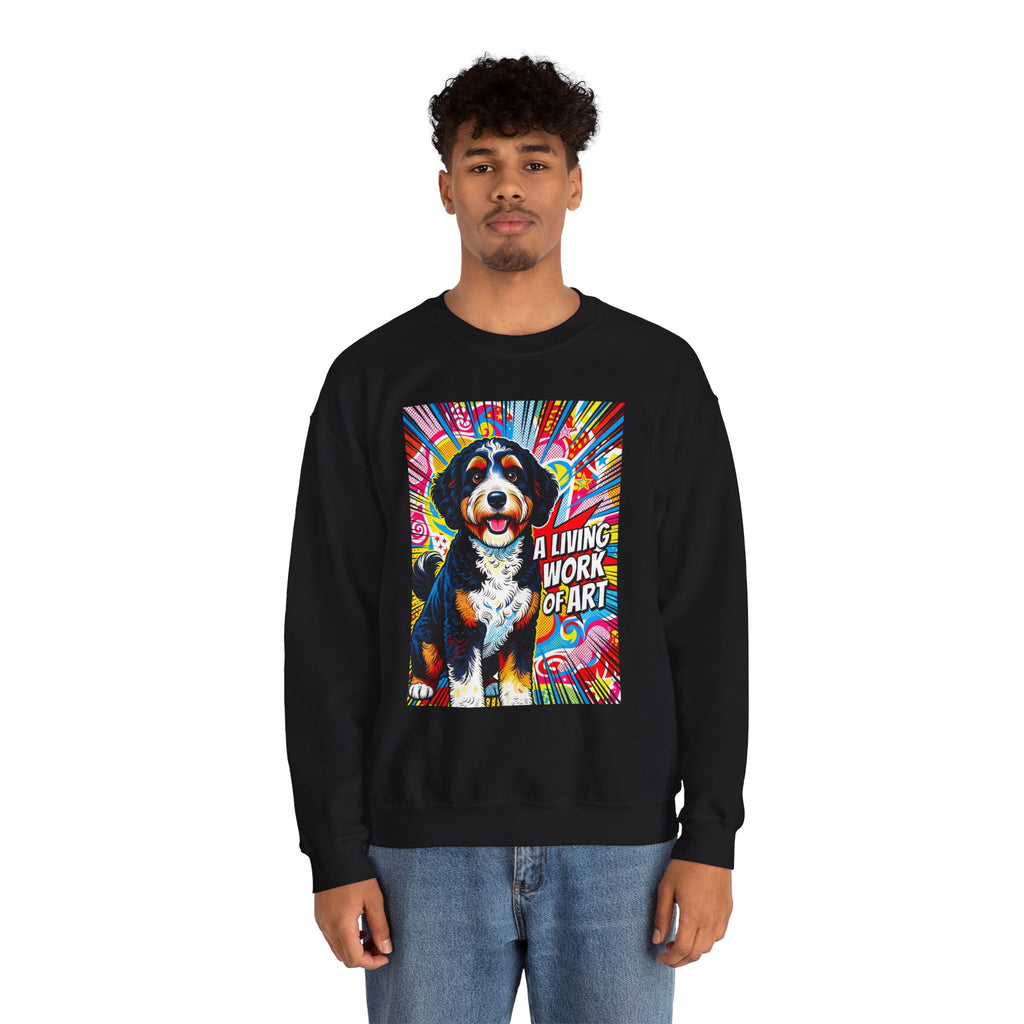 Bernedoodle Sweatshirt | Living Work of Art Collection | Pop Art