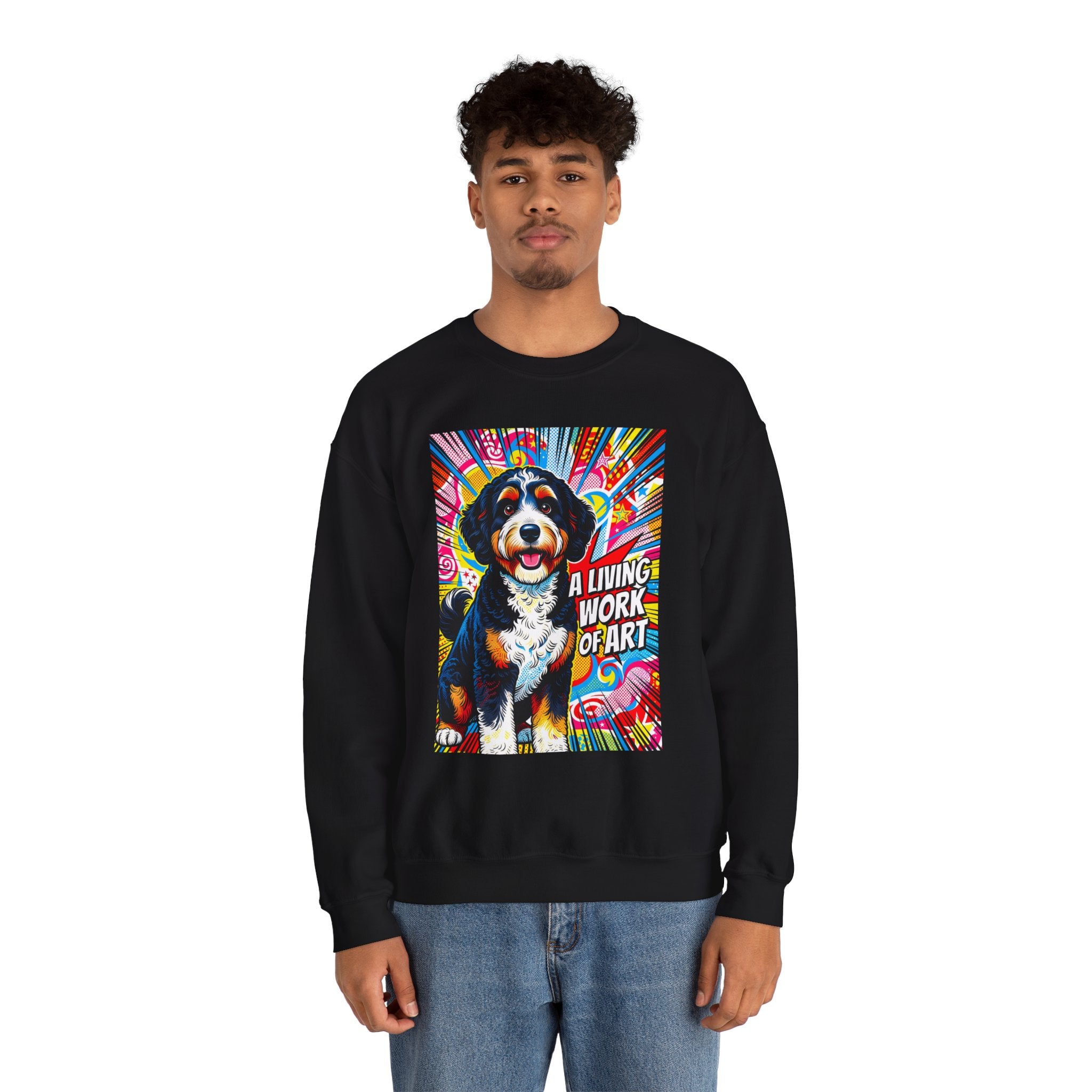 Bernedoodle Sweatshirt | Living Work of Art Collection | Pop Art