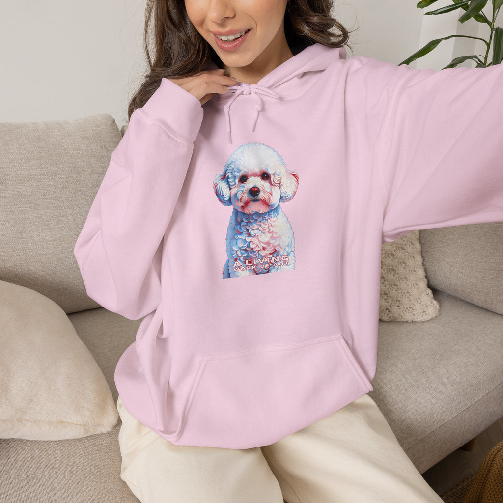 Bichon Frise Hoodie | Living Work of Art Collection | Pointillism Style