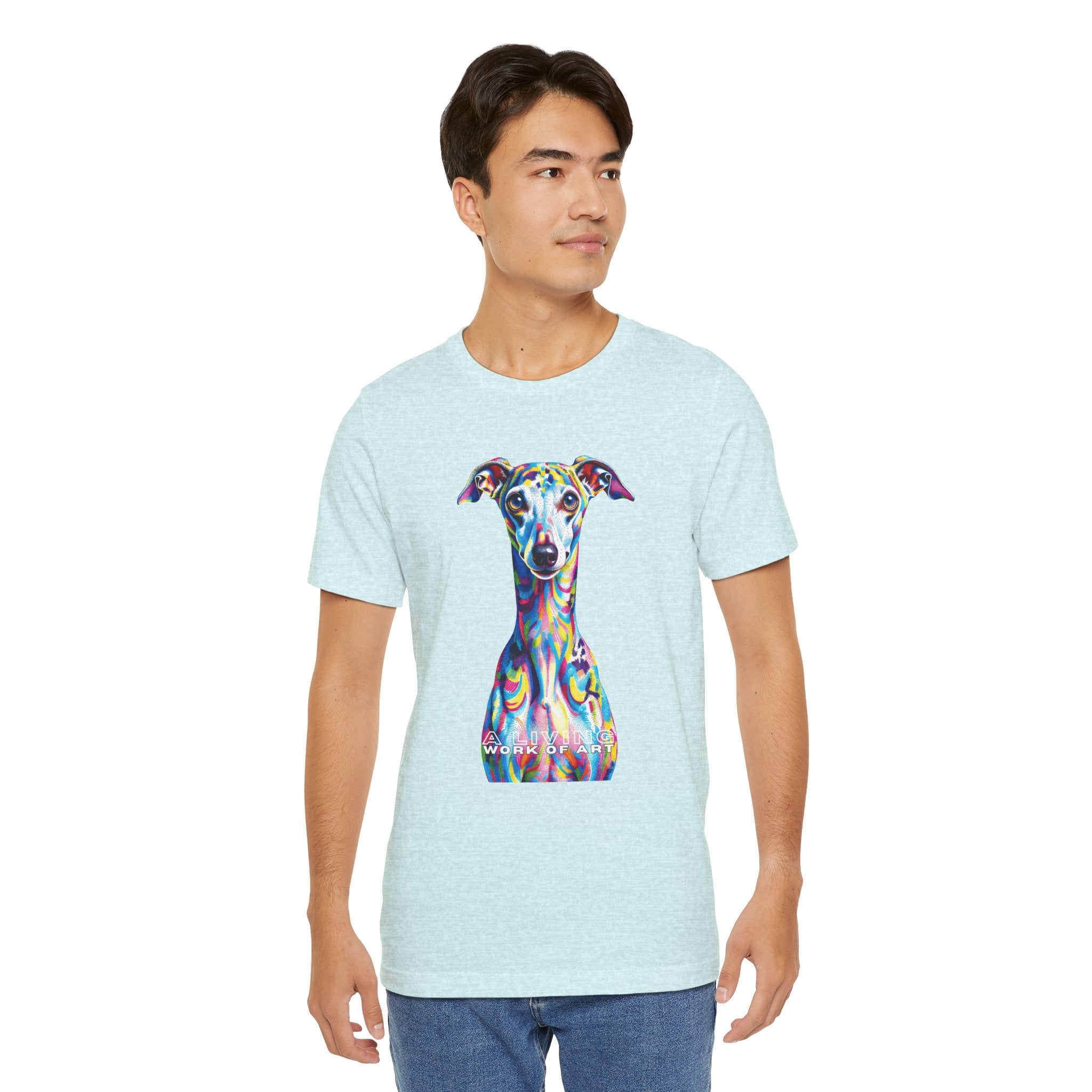 Italian Greyhound T Shirt | Living Work of Art Collection | Pointillism Style
