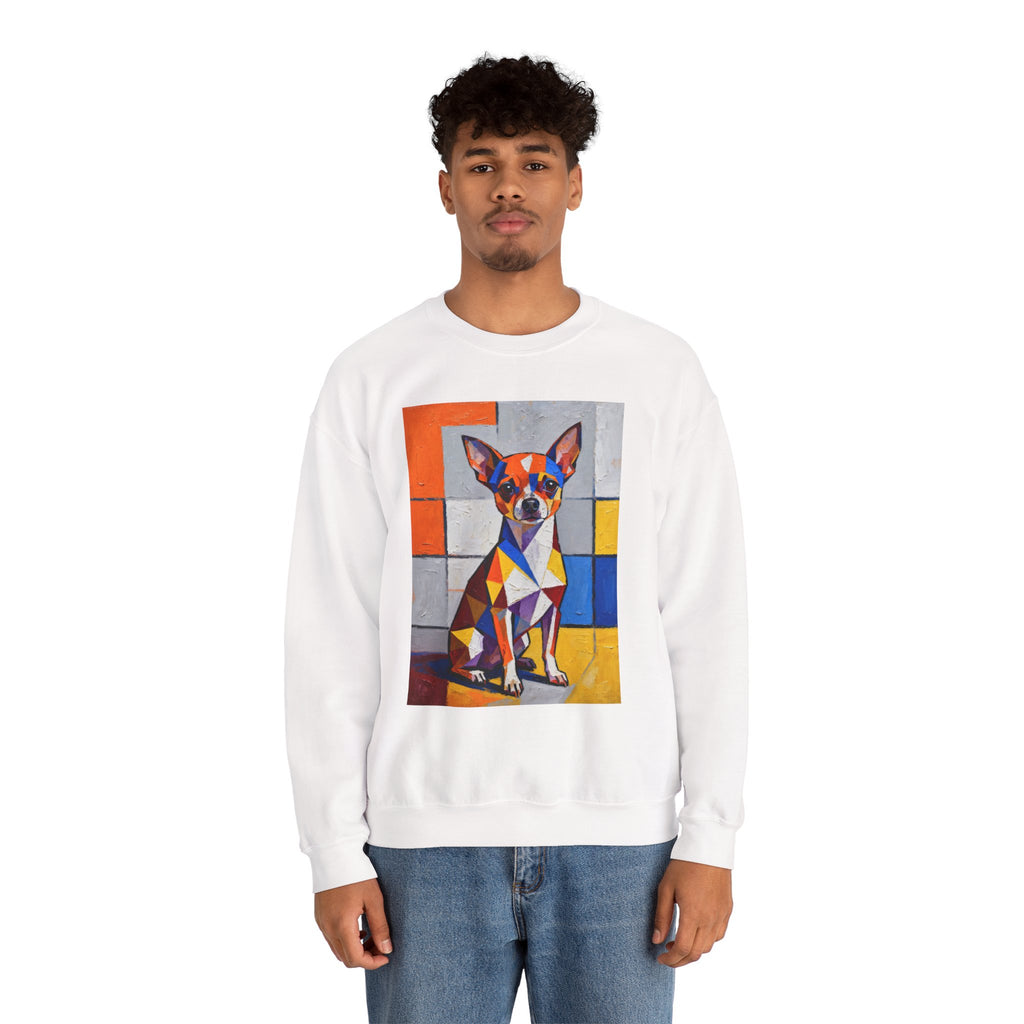 Chihuahua Sweatshirt | Living Work of Art Collection | Cubist Style