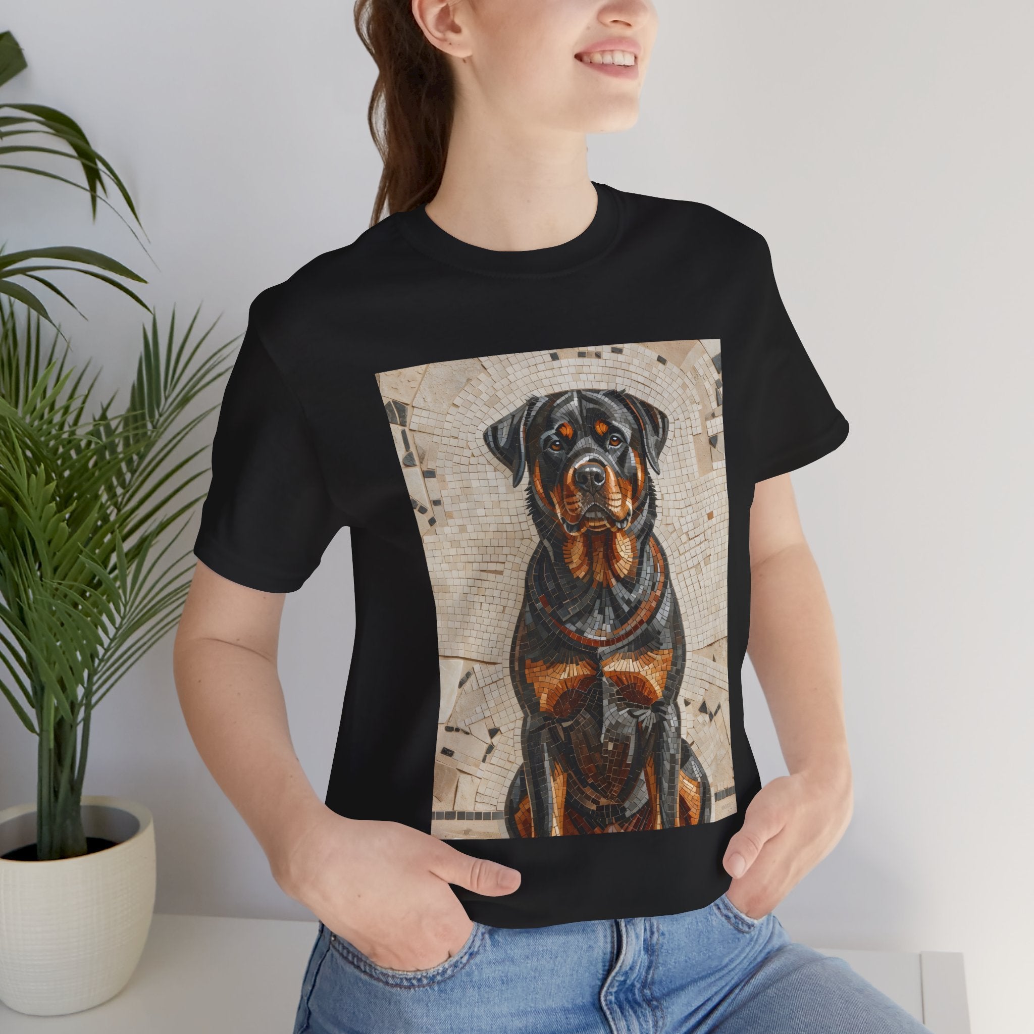 Rottweiler T Shirt | Living Work of Art Collection | Mosaic Style
