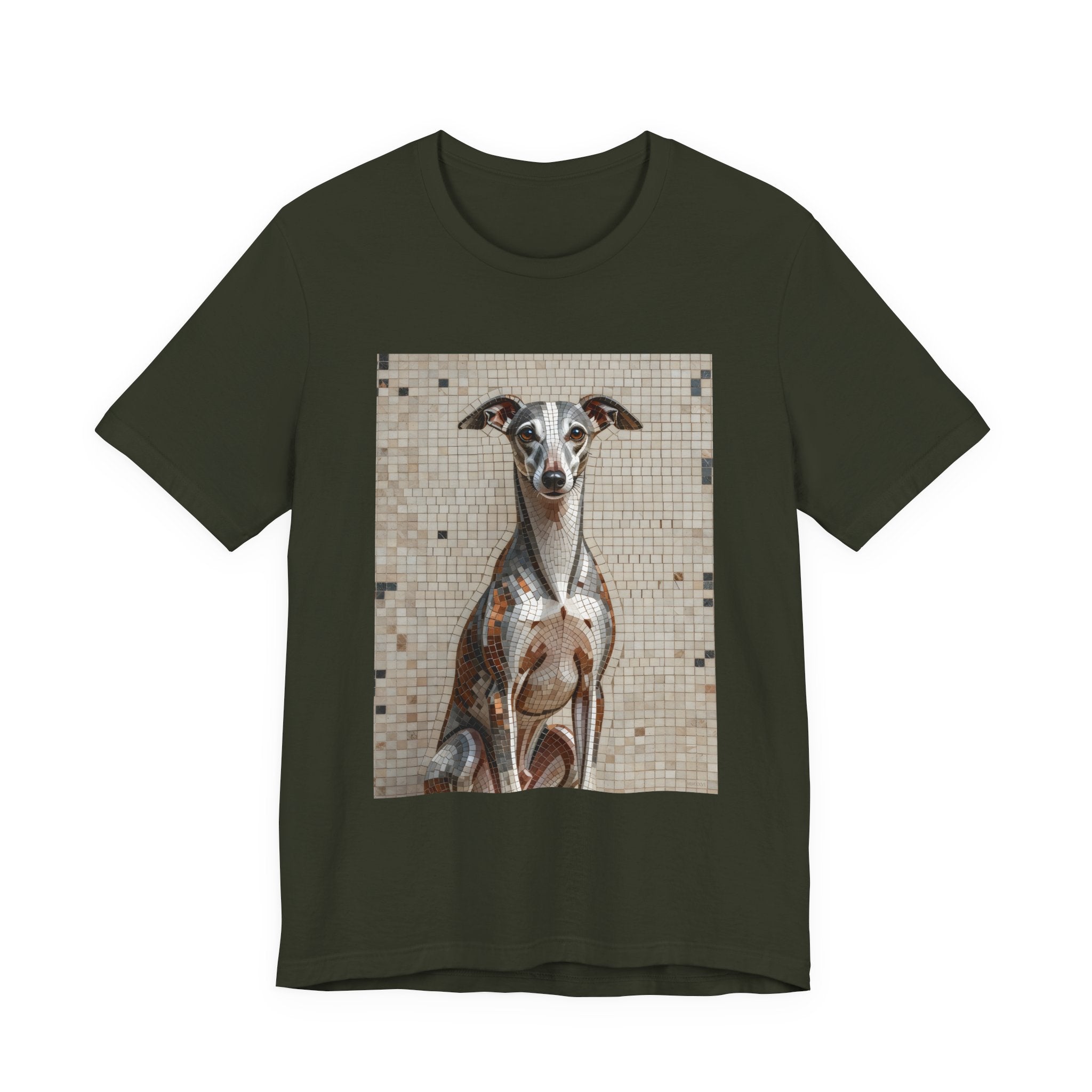 Whippet T Shirt | Living Work of Art Collection | Mosaic Style