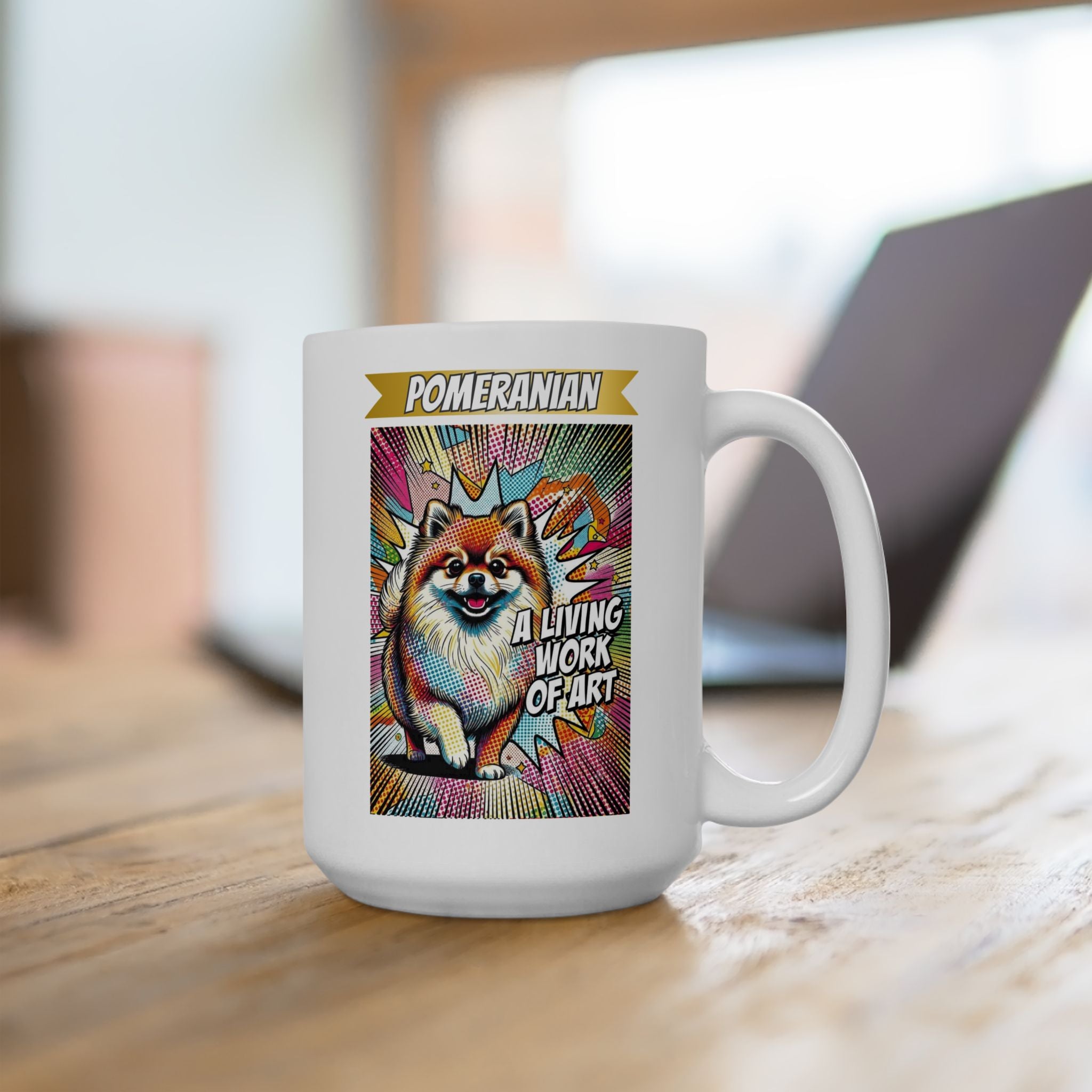 Pomeranian Coffee Mug | Living Work of Art Collection | Pop Art