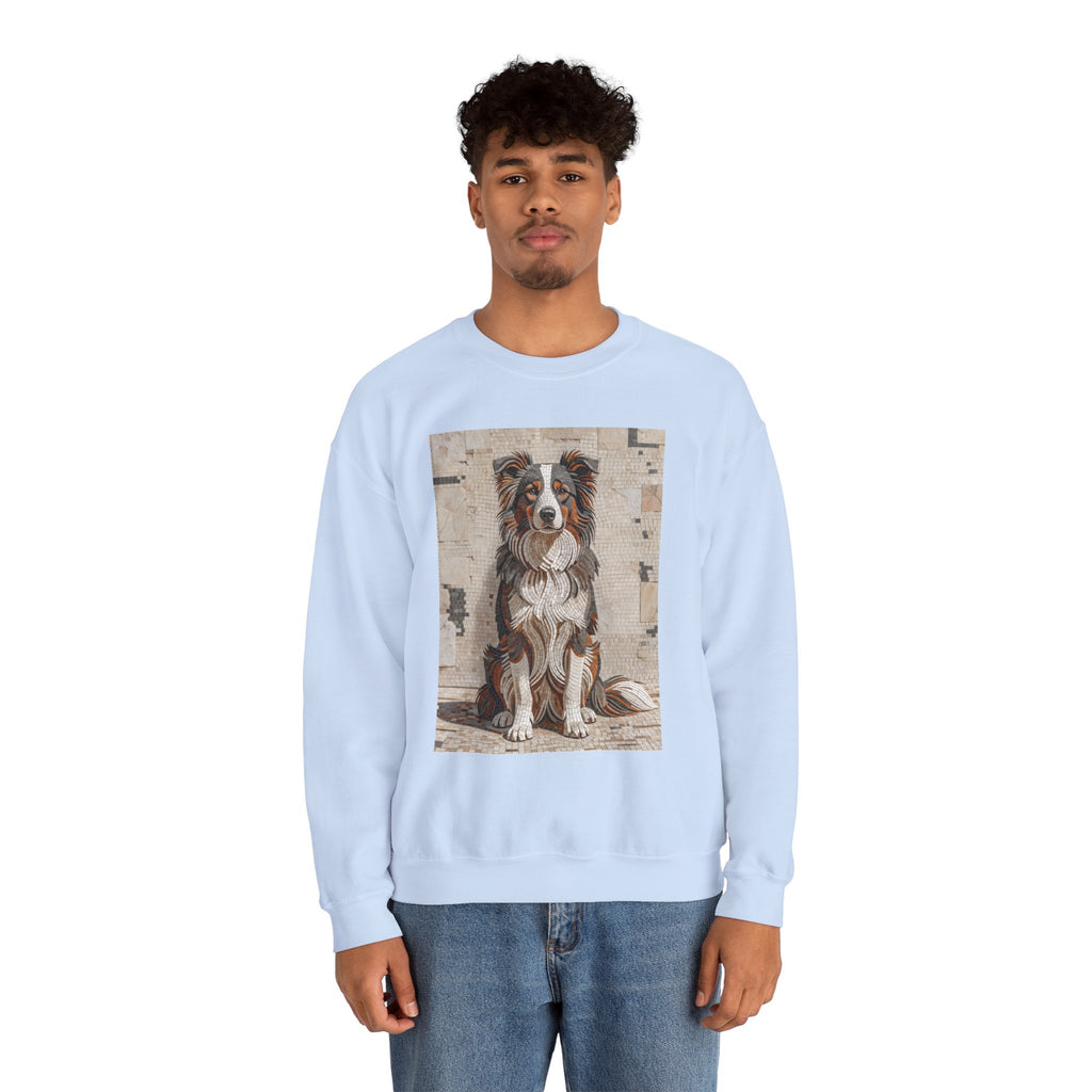 Border Collie Sweatshirt | Living Work of Art Collection | Mosaic Style