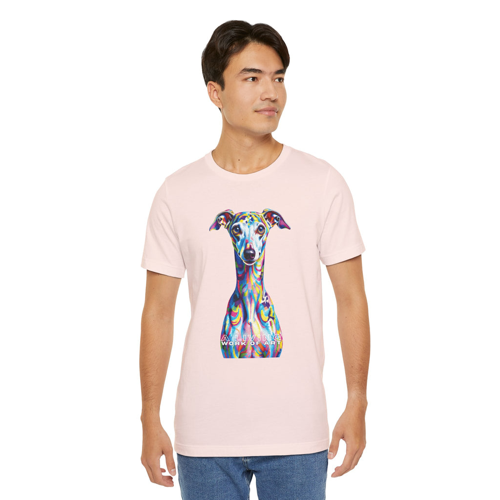 Italian Greyhound T Shirt | Living Work of Art Collection | Pointillism Style