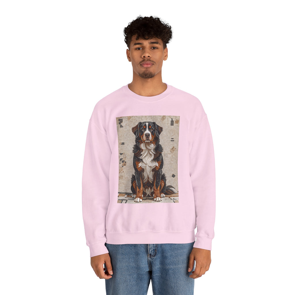 Bernese Mountain Dog Sweatshirt | Living Work of Art Collection | Mosaic Style