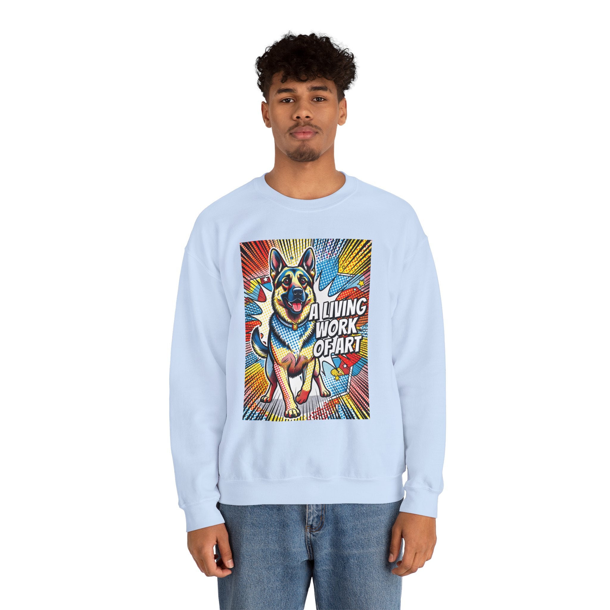 German Shepherd Sweatshirt | Living Work of Art Collection | Pop Art