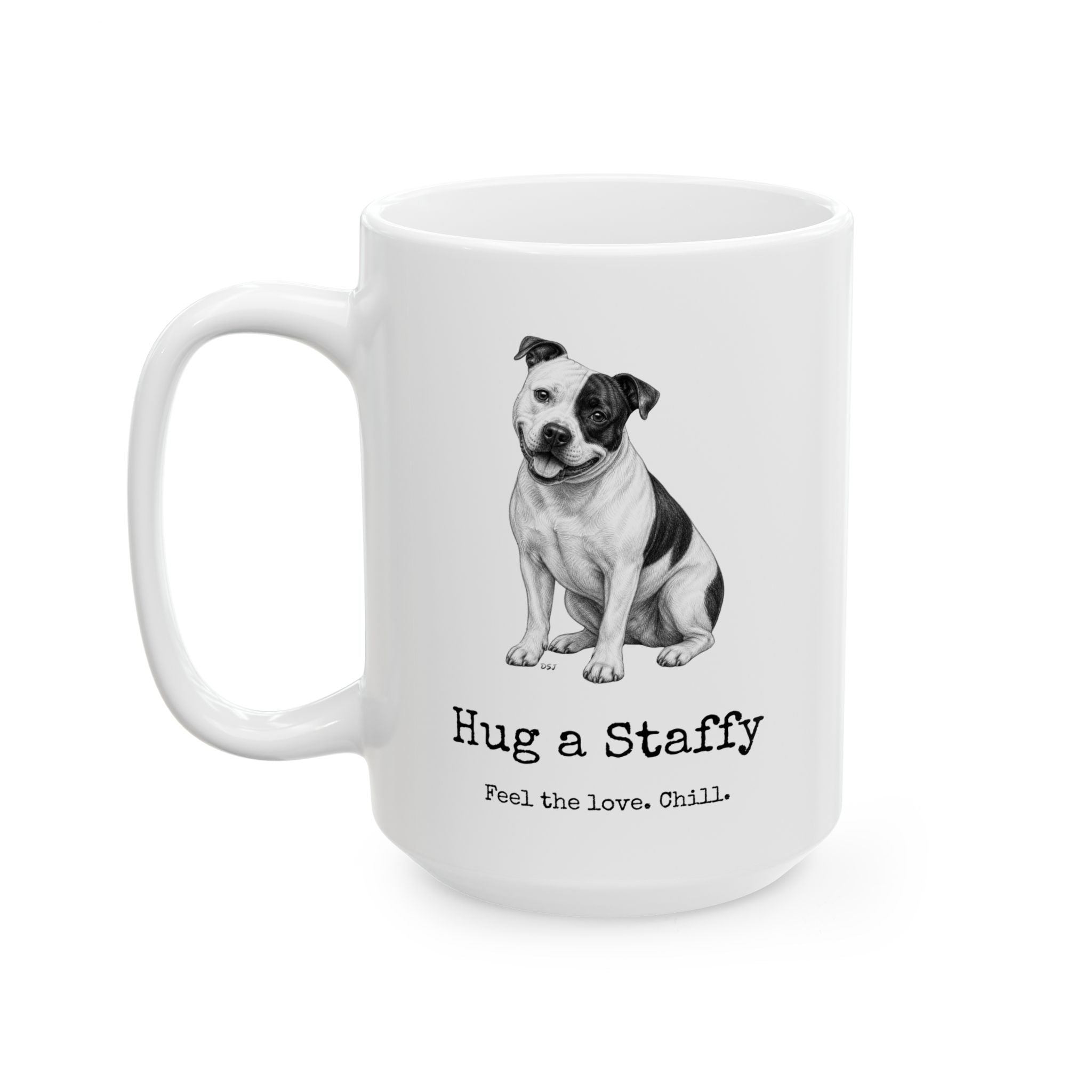 Staffordshire Bull Terrier Coffee Mug | Hug a Staffy