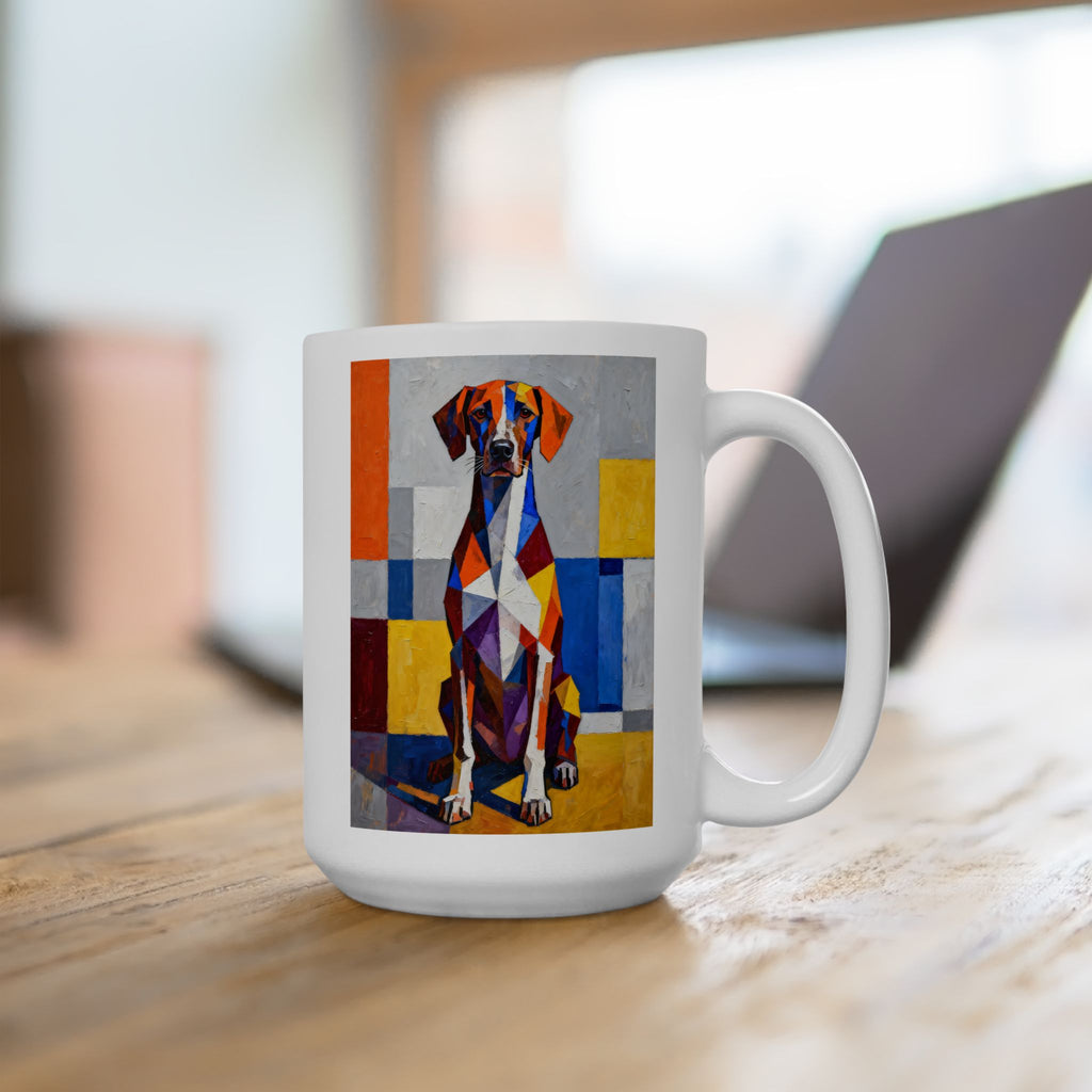 German Shorthaired Pointer Coffee Mug | Living Work of Art Collection | Cubist Style