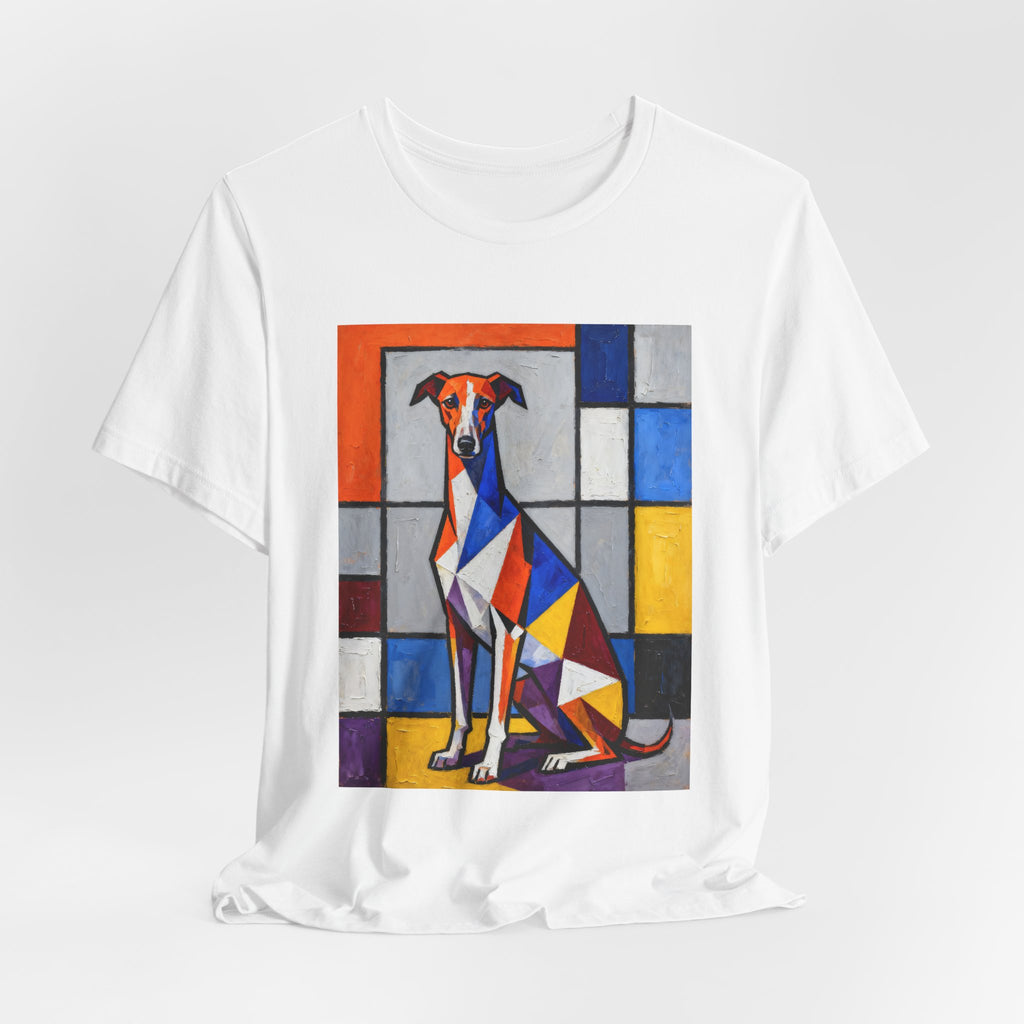 Whippet T Shirt | Living Work of Art Collection | Cubist Style