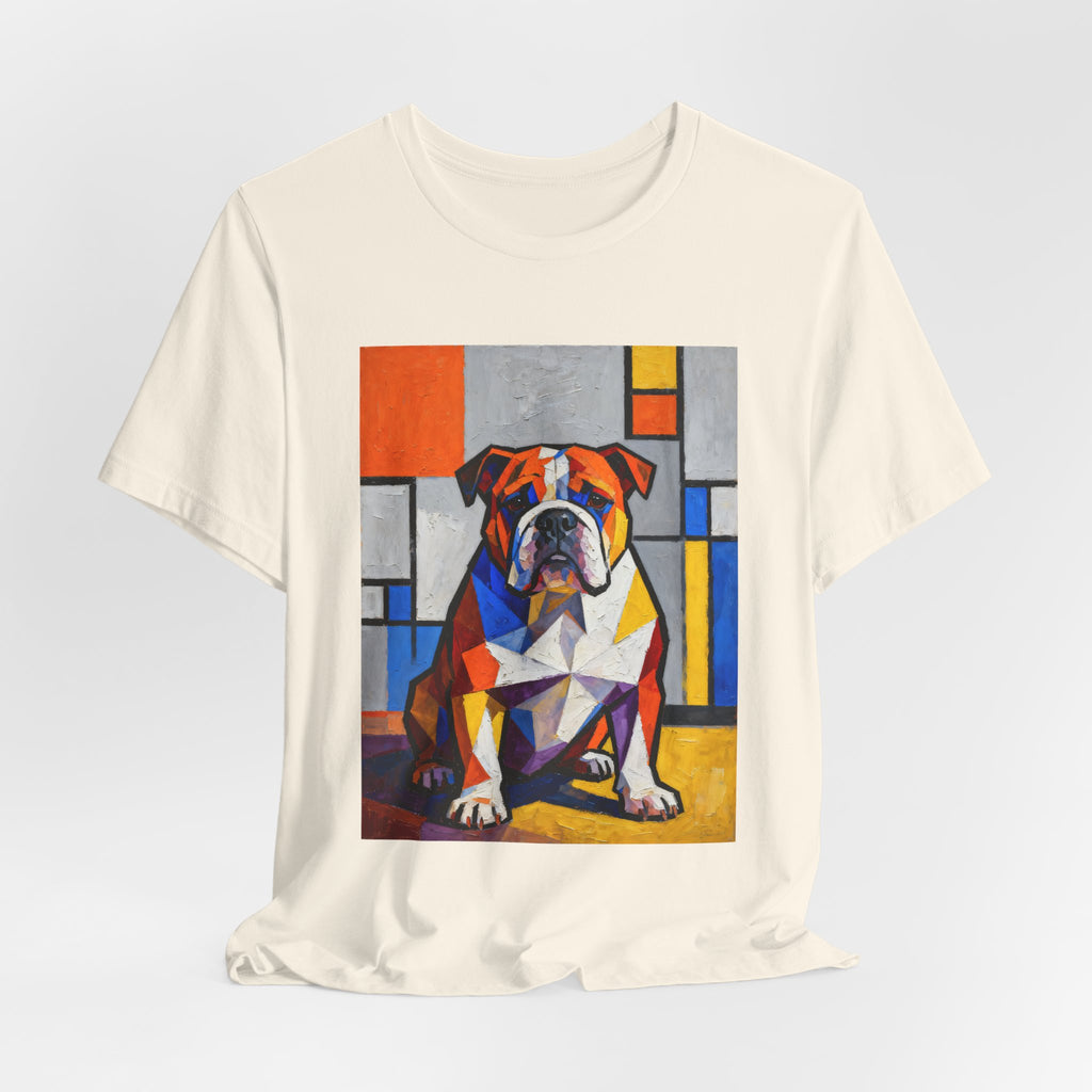 Bulldog T Shirt | Living Work of Art Collection | Cubist Style