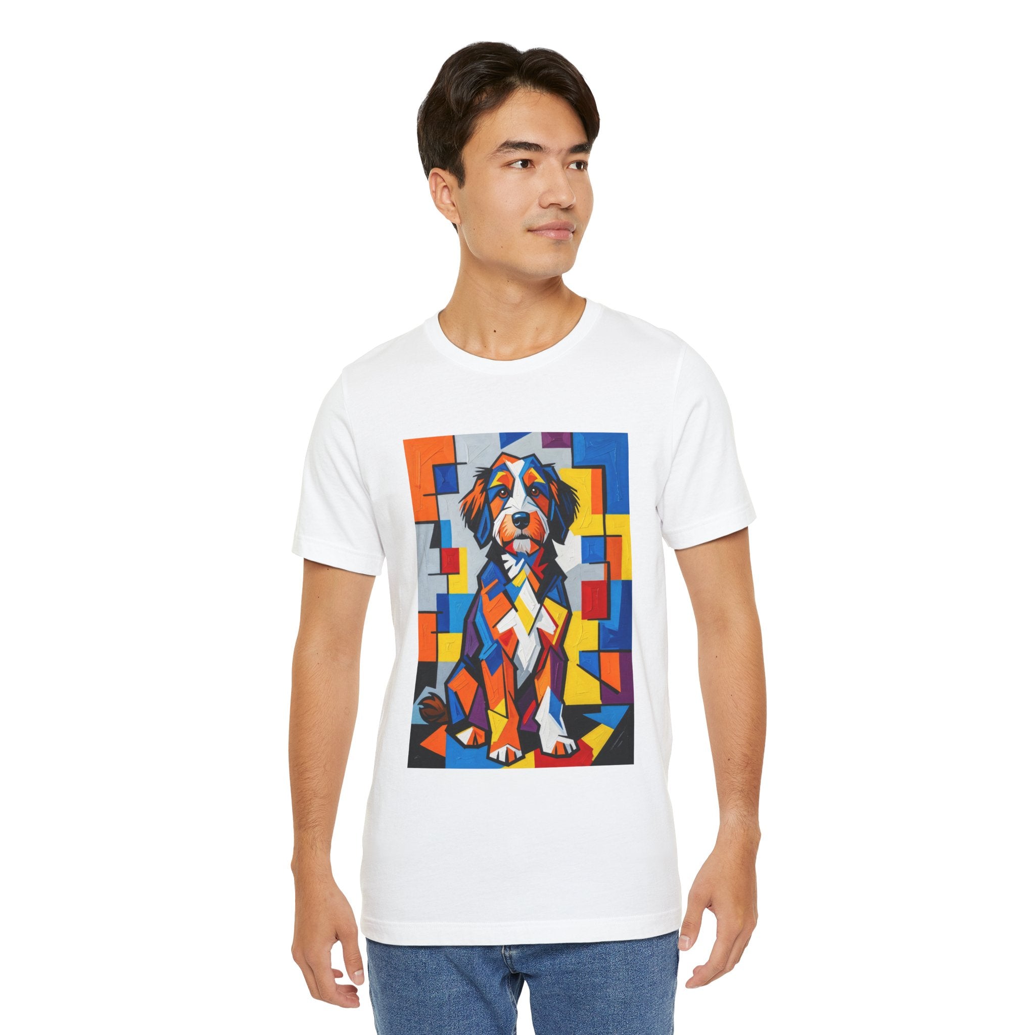 Bernedoodle T Shirt | Living Work of Art Collection | Cubist Style