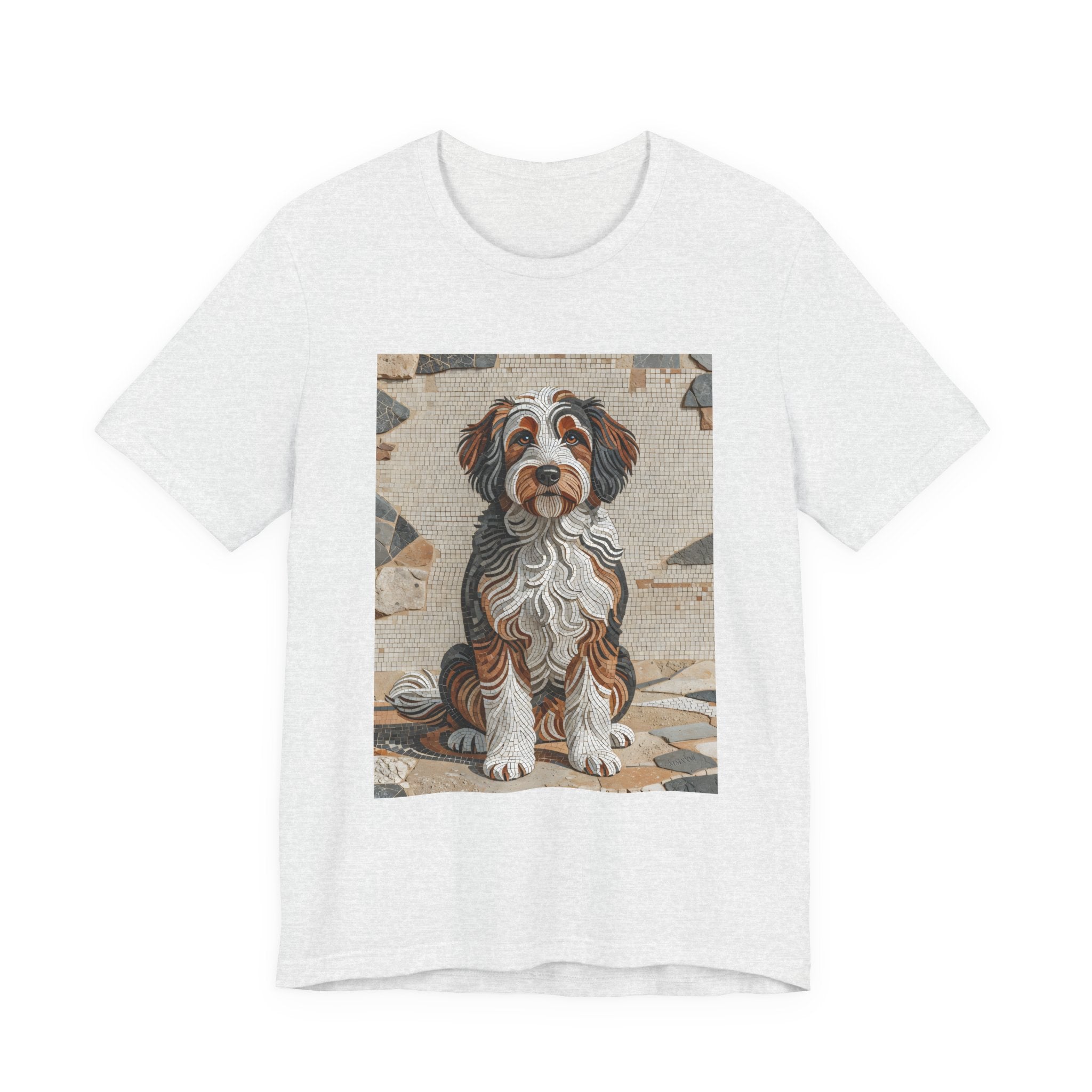 Bernedoodle T Shirt | Living Work of Art Collection | Mosaic Style